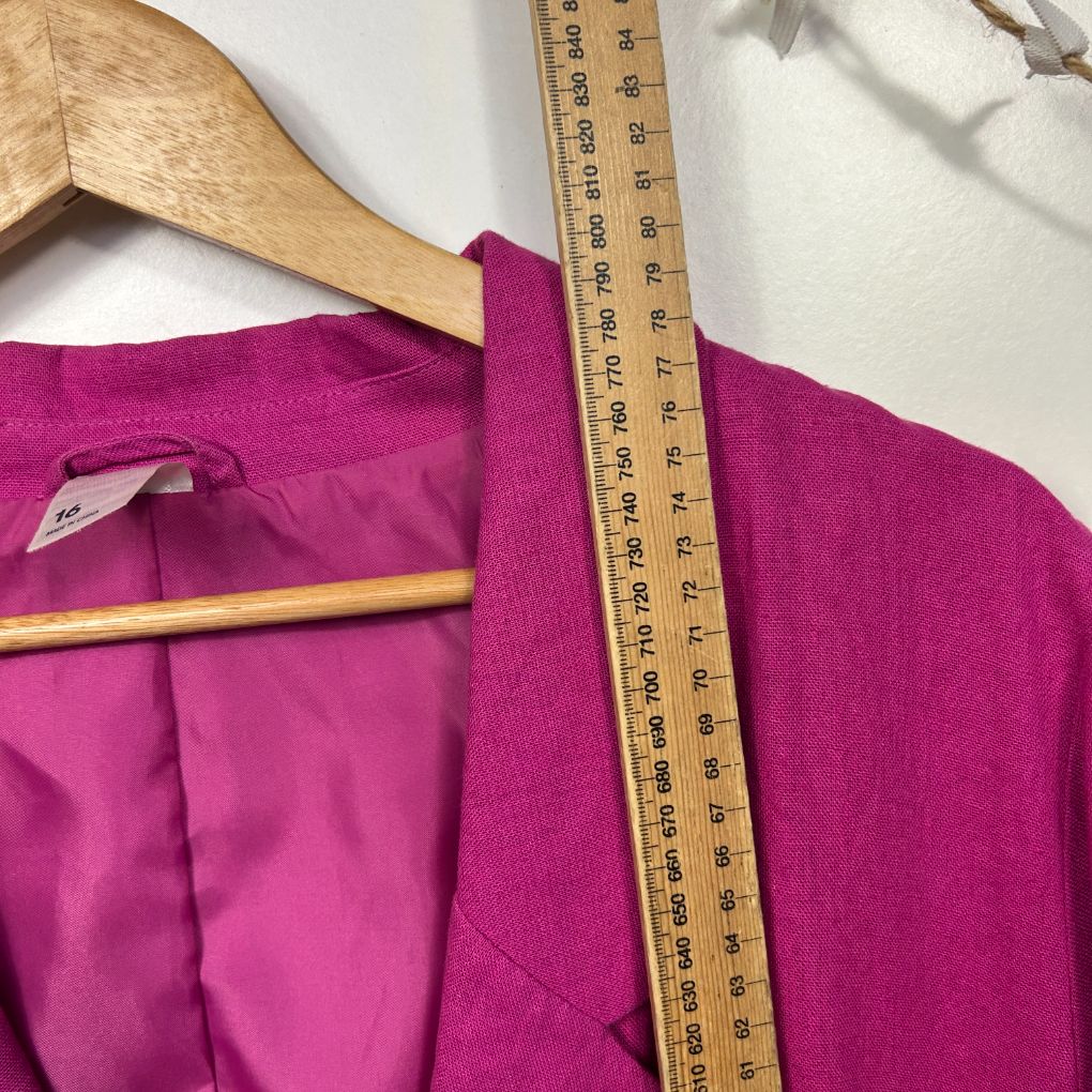 Anko Pink Linen Blazer - Size 16 - Image 7