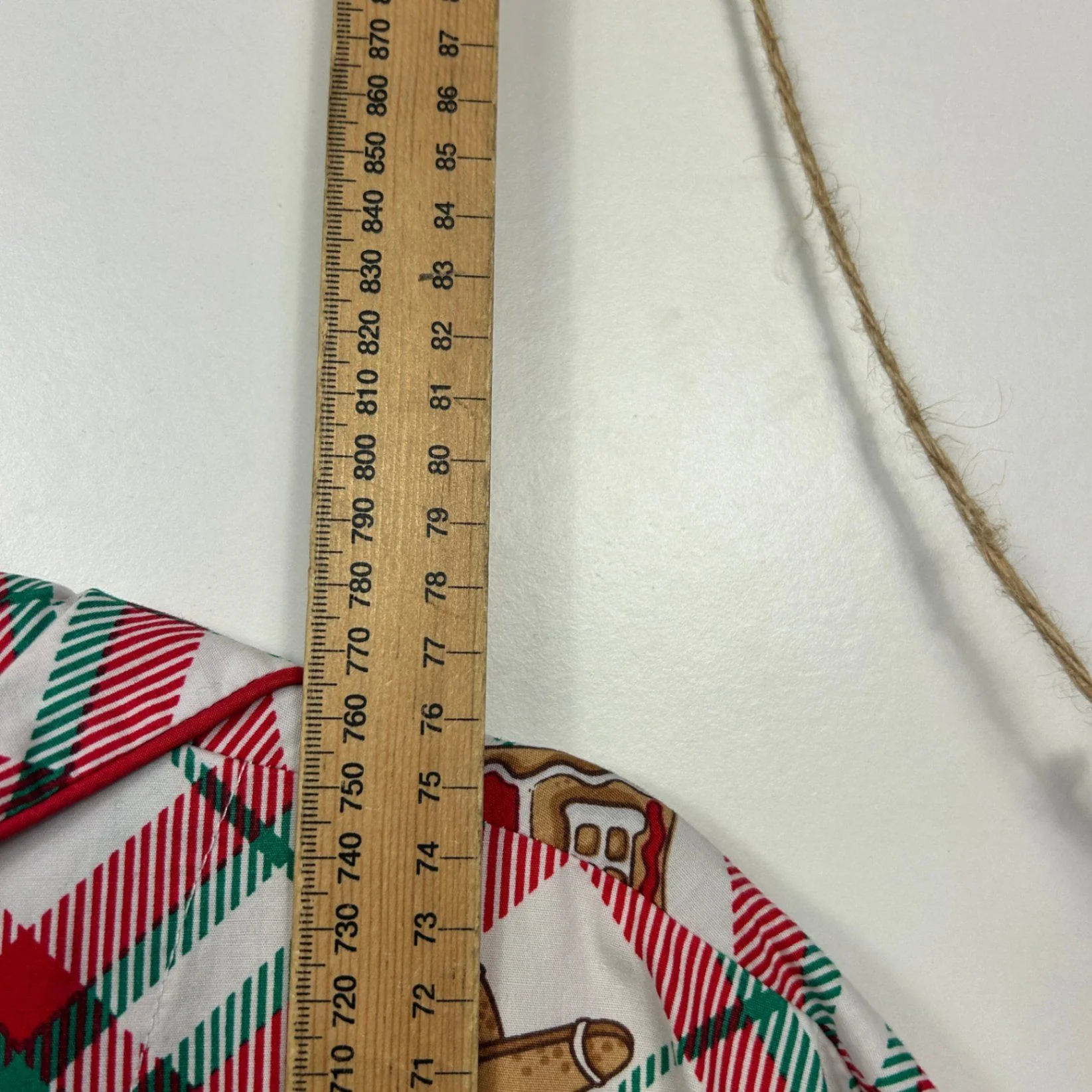 Anko Sleep Size XL Christmas Gingerbread Pyjama Shirt Red Green Plaid Cotton - Image 6