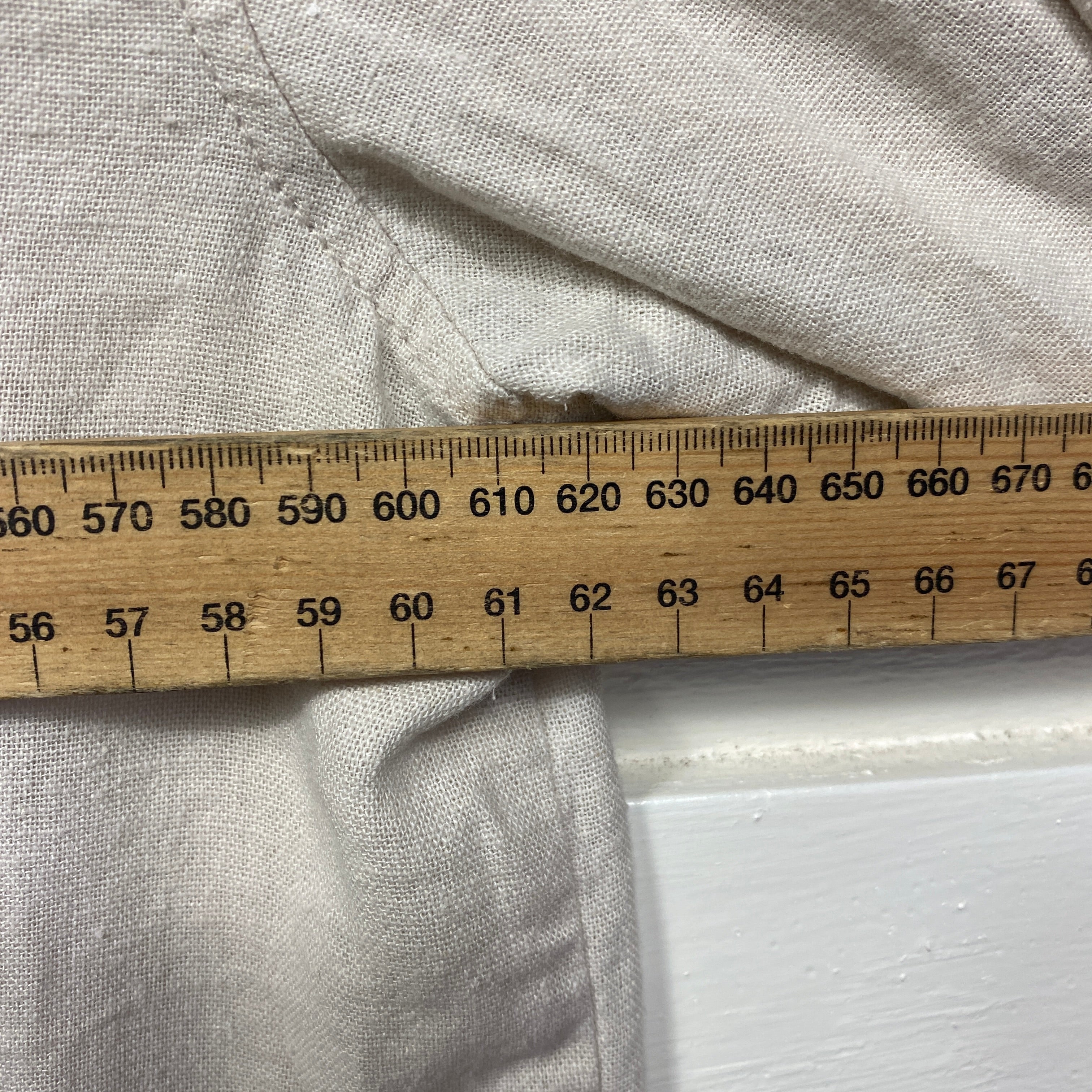 Anko Top Size 14 Long Sleeve Beige Linen Blend Button Up - Image 7