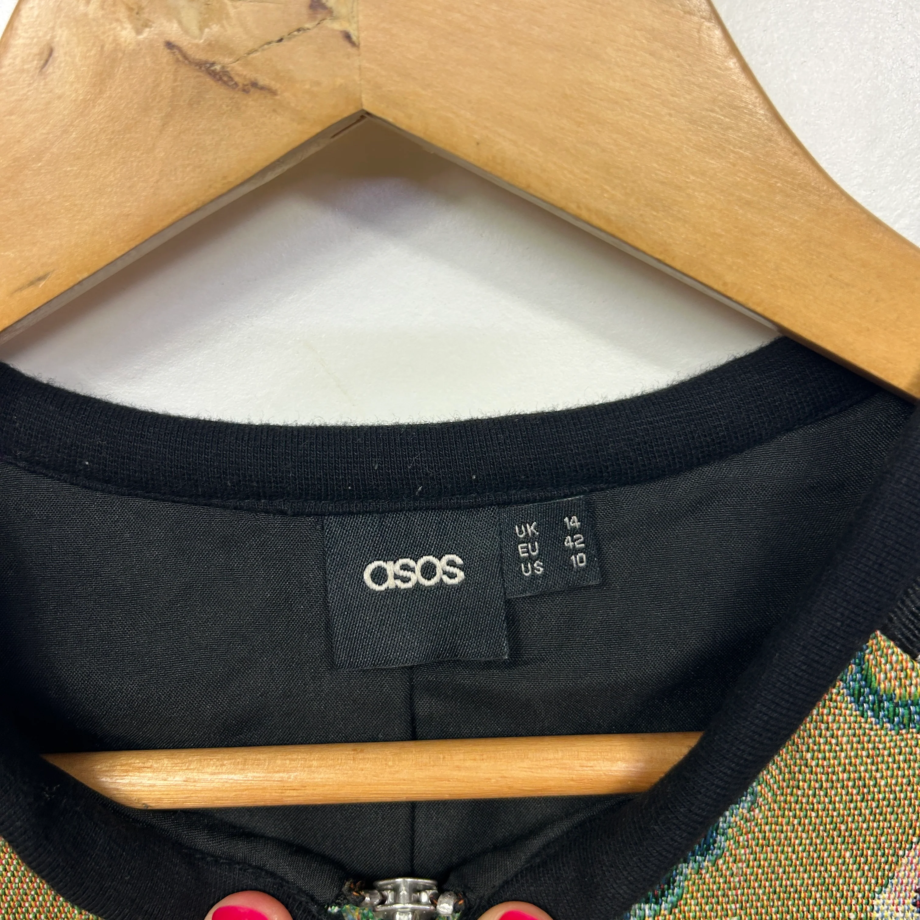 ASOS Multicoloured Tapestry Bomber Jacket - Size 14 - Image 2