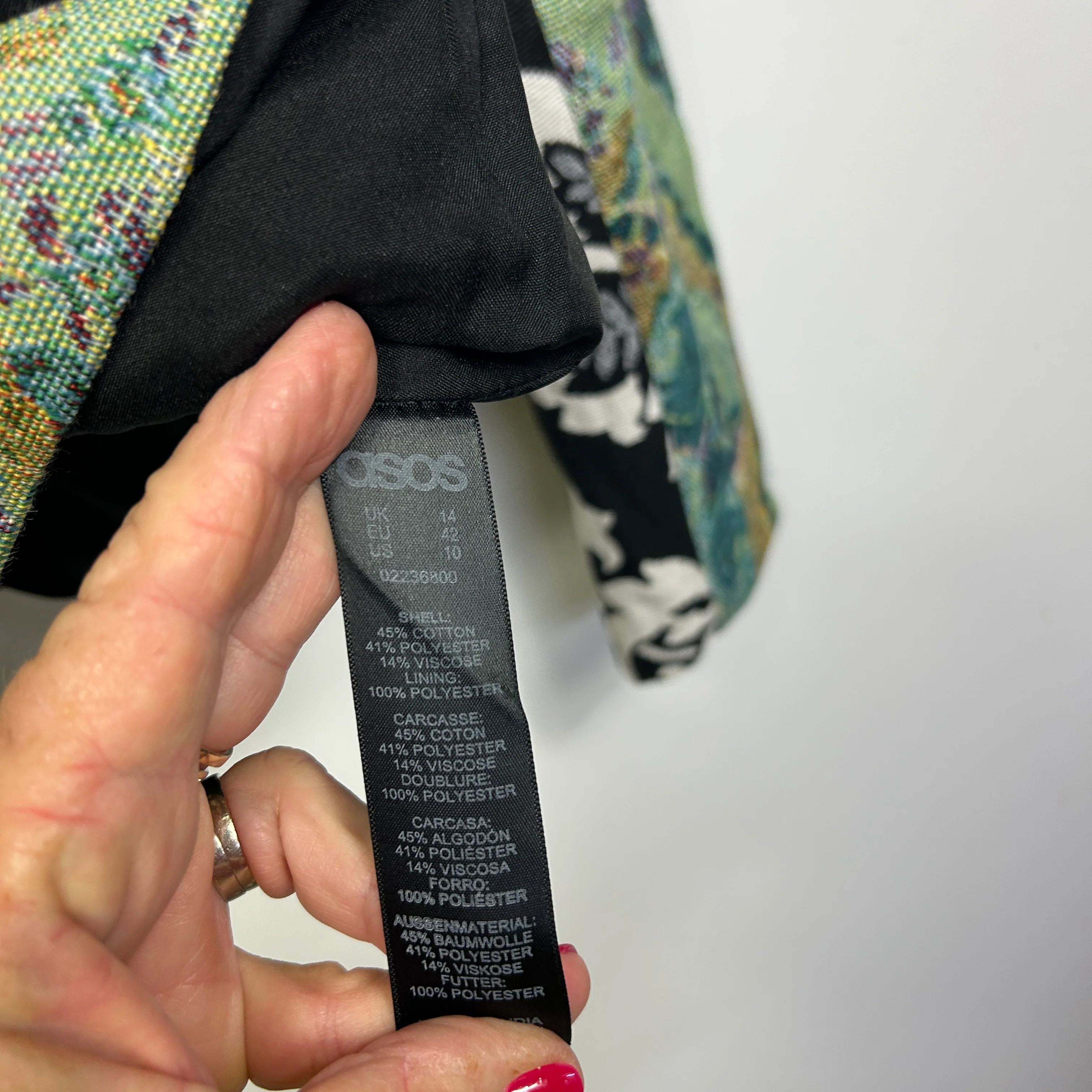 ASOS Multicoloured Tapestry Bomber Jacket - Size 14 - Image 5
