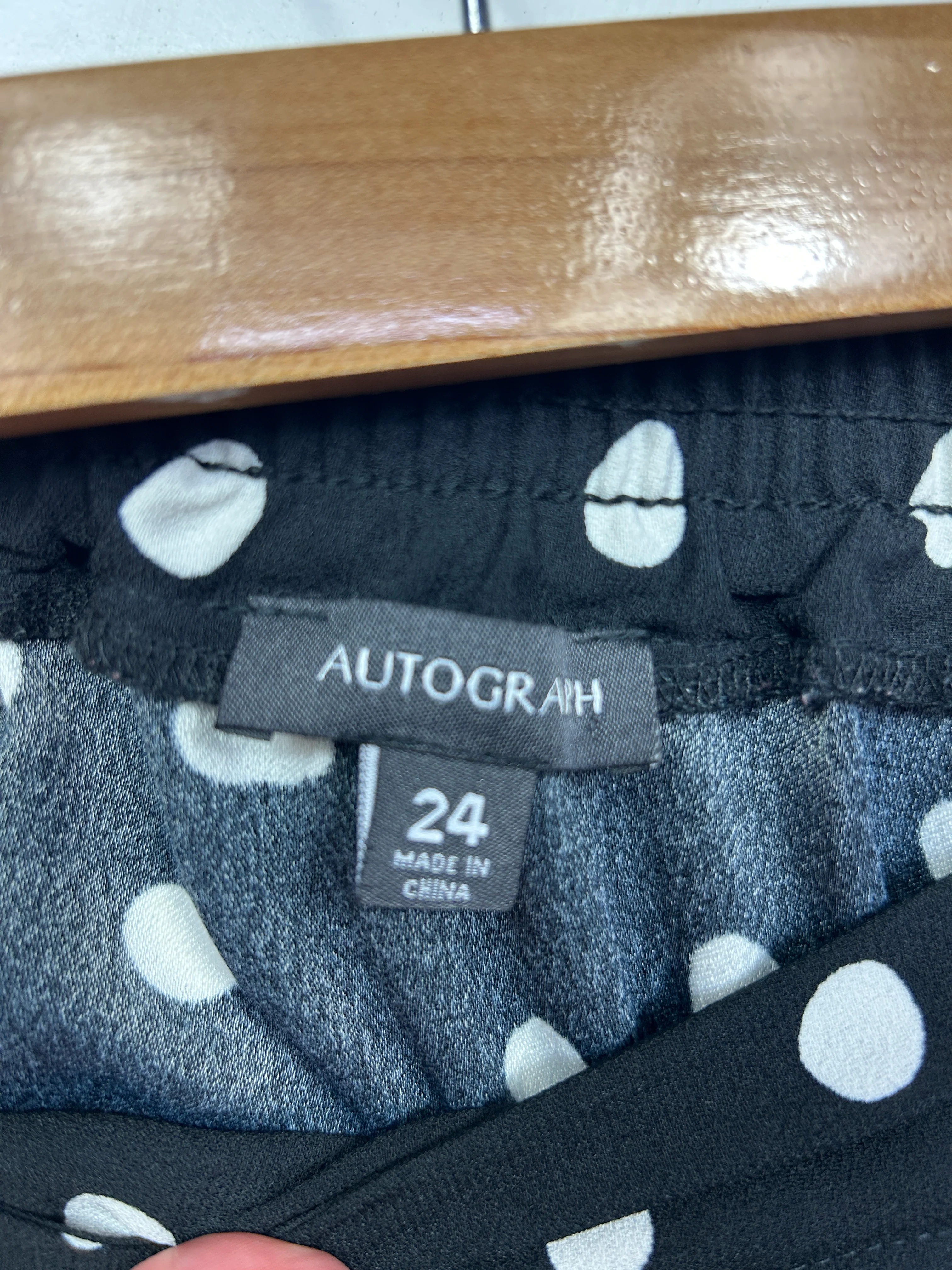 Autograph Black Polka Dot Hi Low Skirt - Size 24 - Image 3