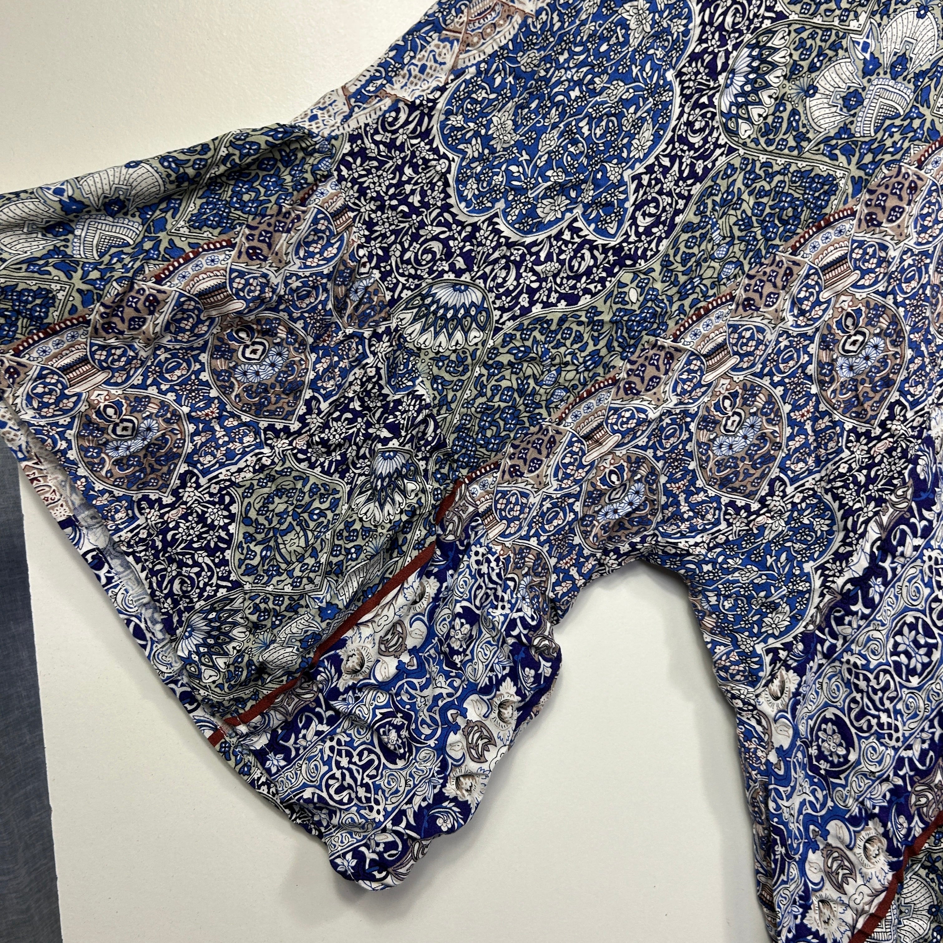 Autograph Blue Grey Paisley Print Top - Size 24/26 - Image 4