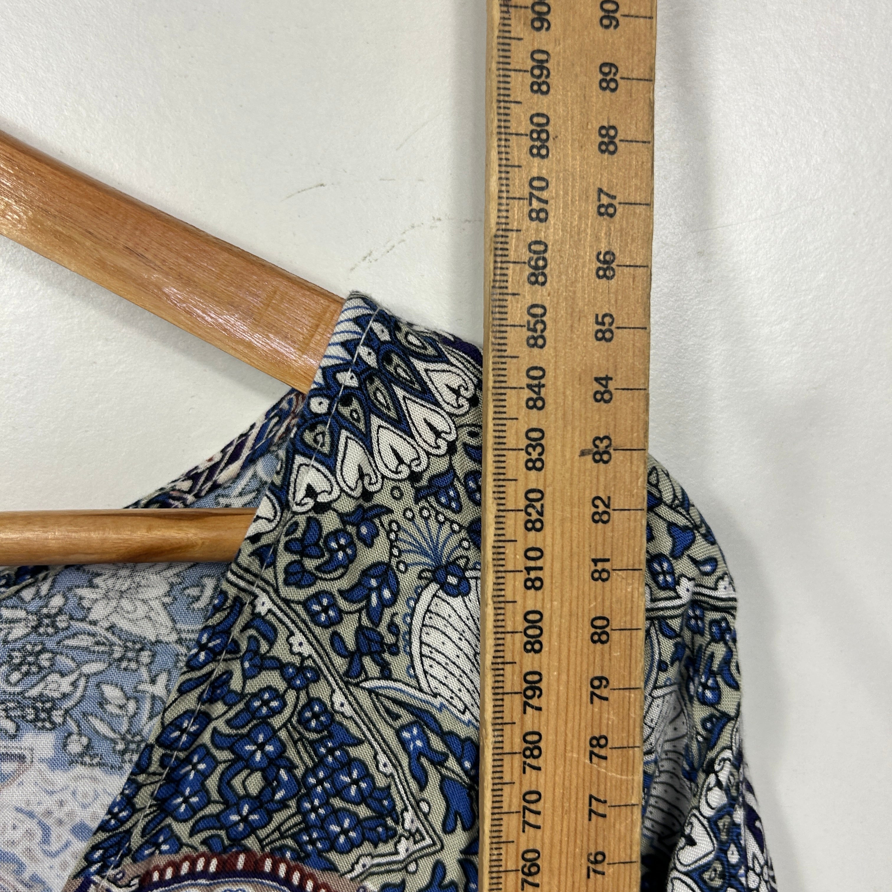 Autograph Blue Grey Paisley Print Top - Size 24/26 - Image 7