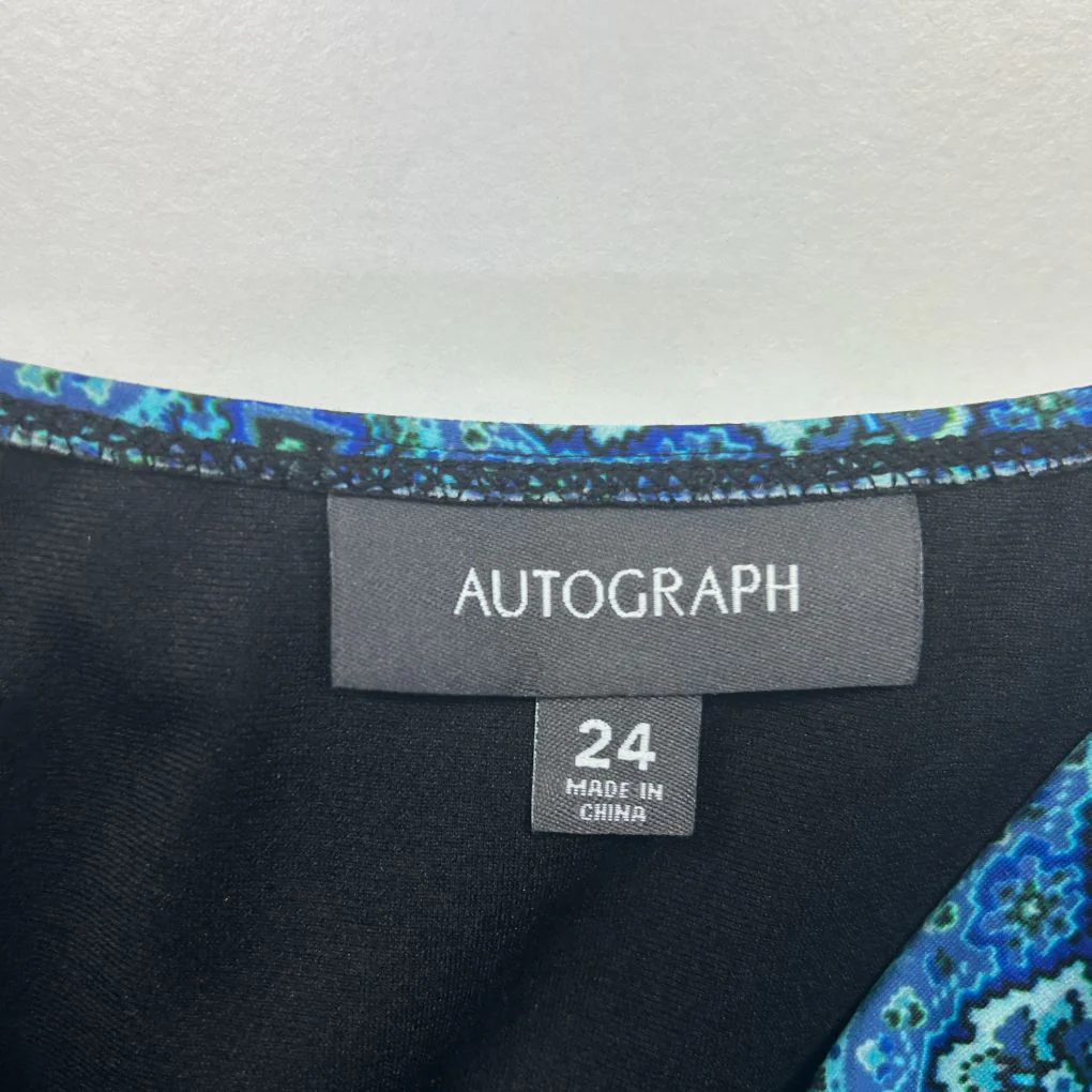 Autograph Blue Swim Tankini Top -  Size 24 - Image 2
