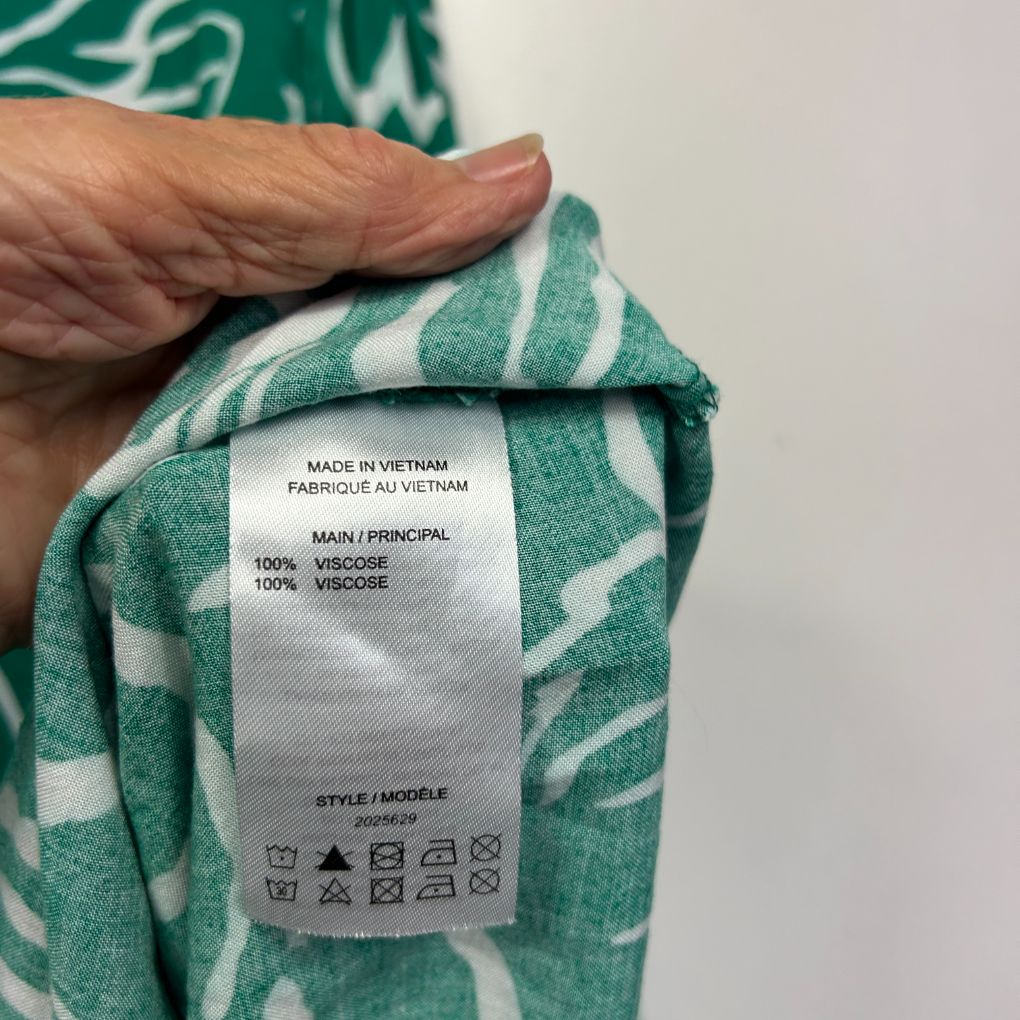 Autograph Green White Abstract Print Top - Size 18 - Image 3