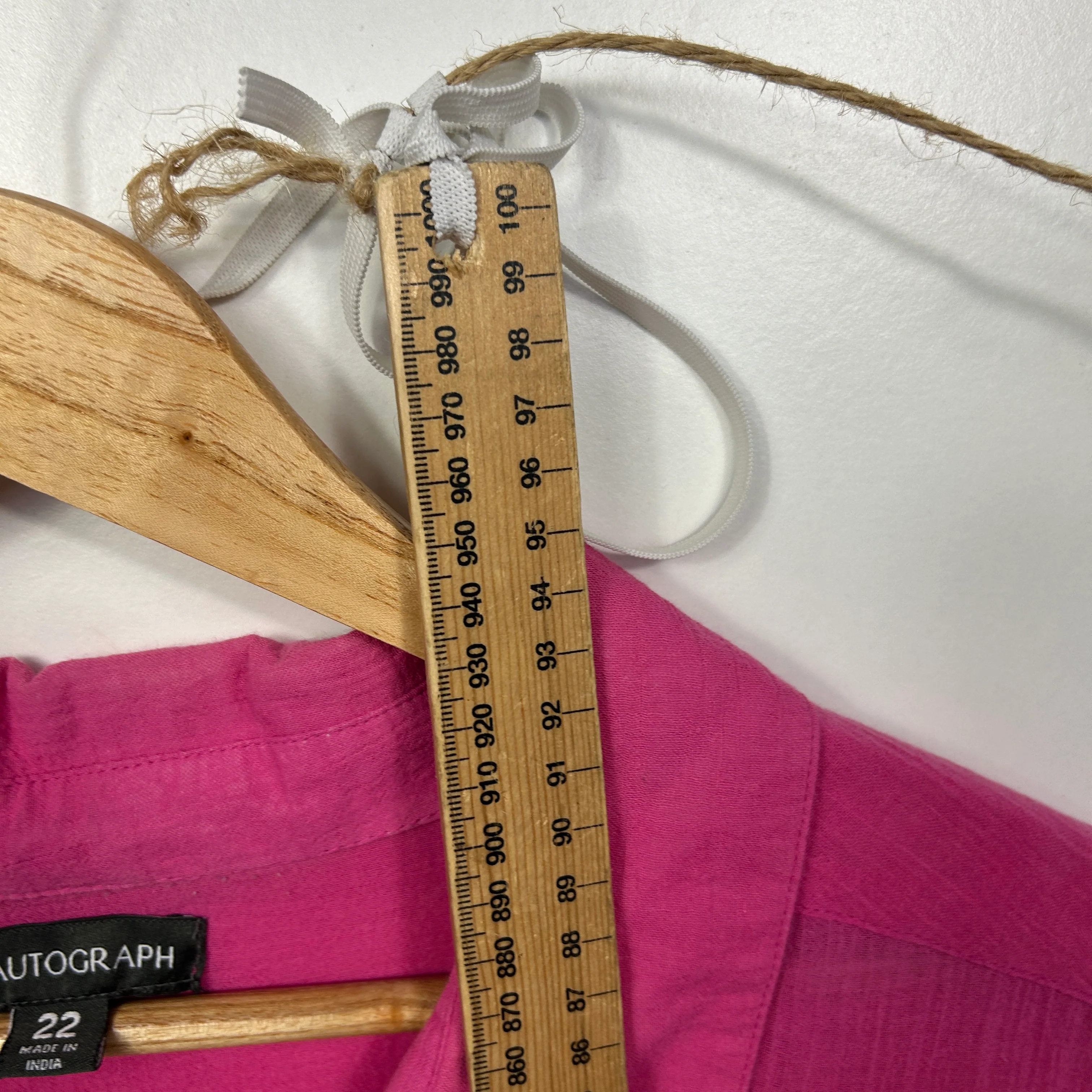 Autograph Magenta Pink Button Up Shirt - Size 22 - Image 6