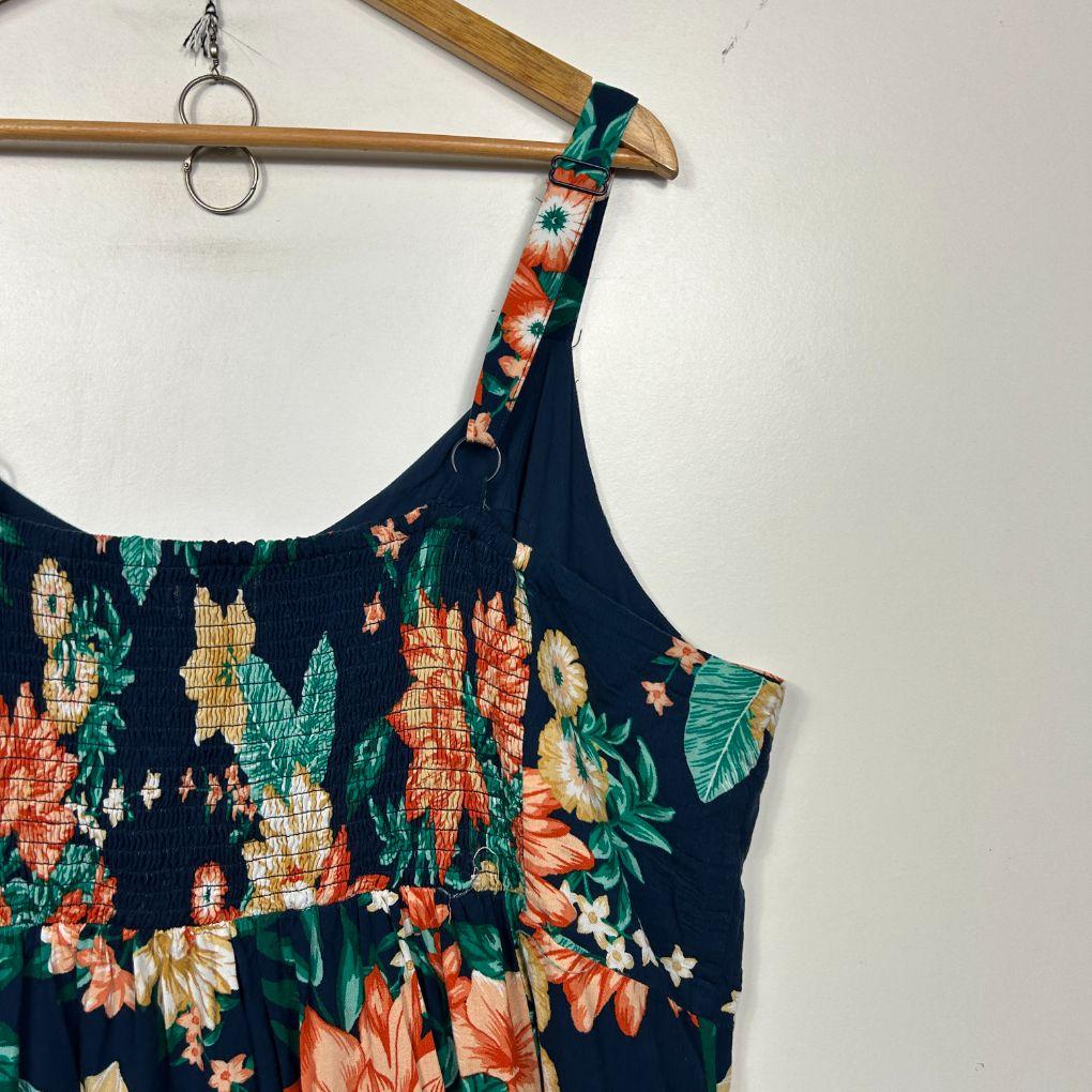 Autograph Navy Floral Dress - Size 24 - Image 3