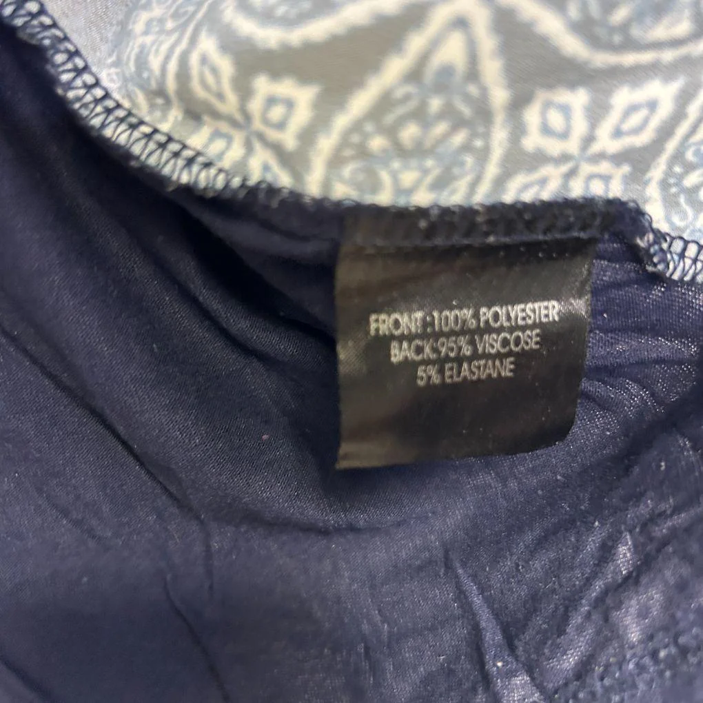 Autograph Navy Paisley Top - Size 18 - Image 3