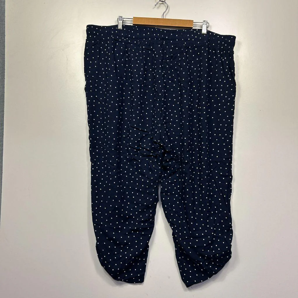 Autograph Navy Polka Dot Pants - Size 24 - Image 4