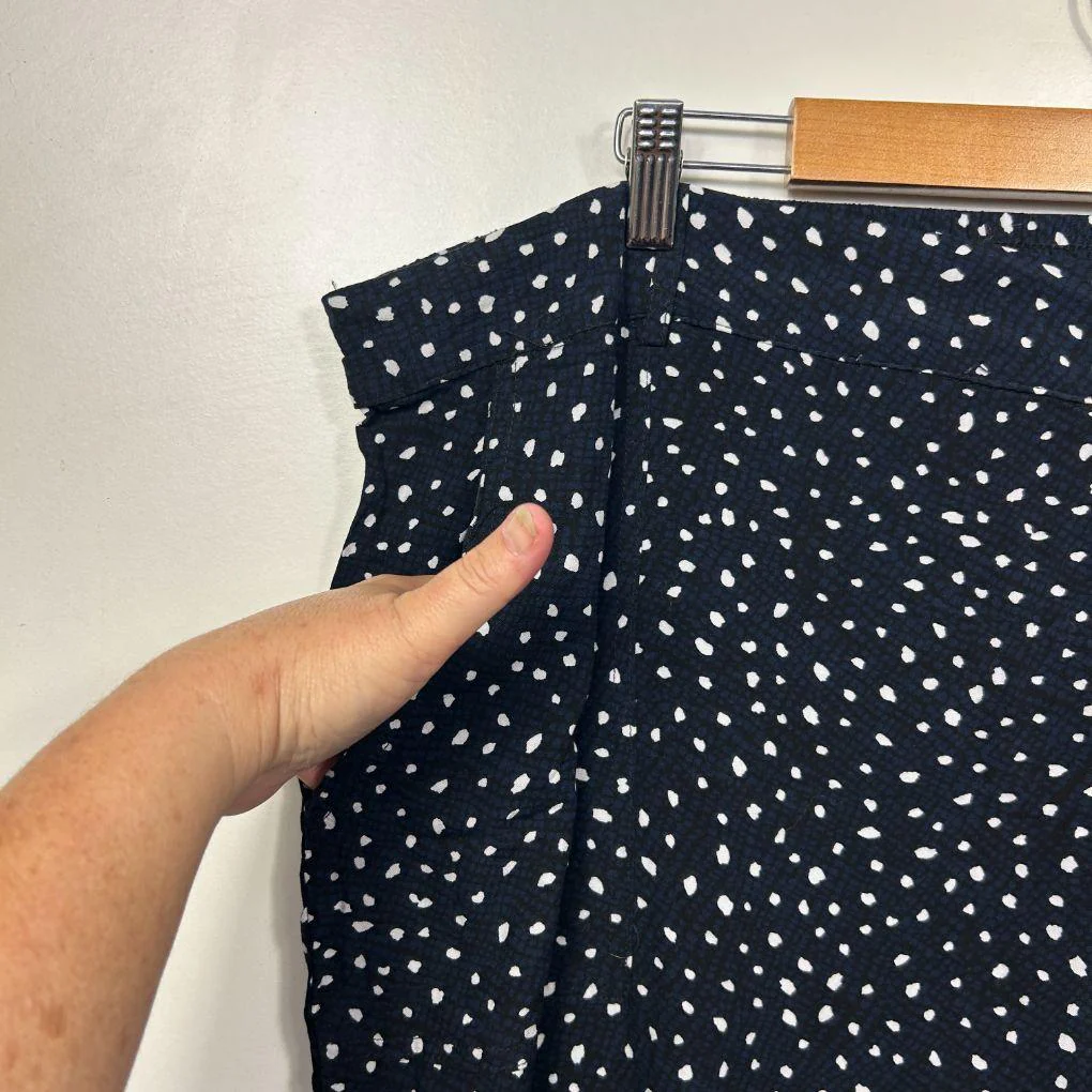 Autograph Navy Polka Dot Pants - Size 24 - Image 2