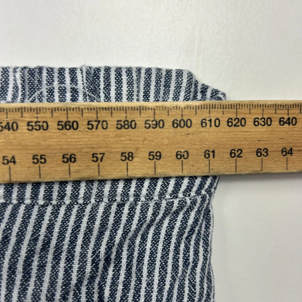 Autograph Navy Striped Shorts - Size 24 - Image 4