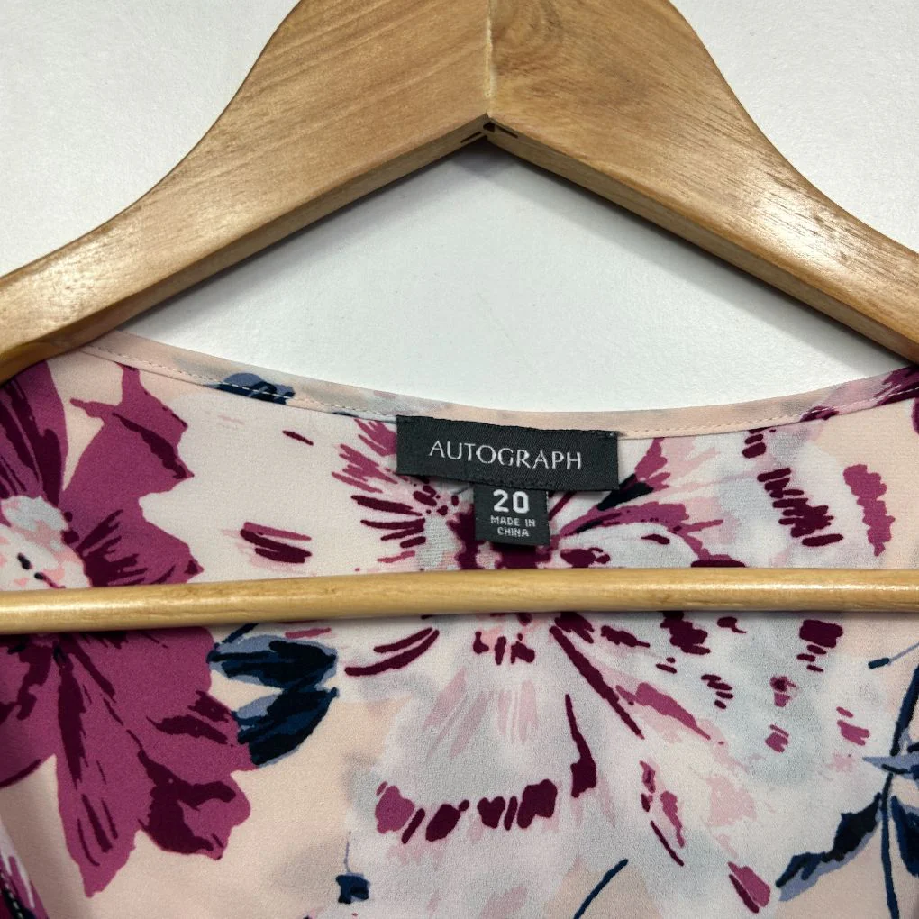 Autograph Pink Floral Blouse - Size 20 - Image 5