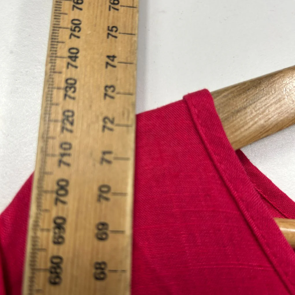 Autograph Pink Linen Tiered Top - Size 18 - Image 7