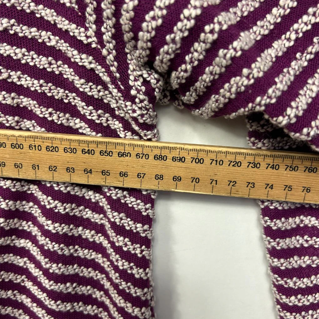 Autograph Purple Striped Knit Cardigan - Size 18/M - Image 7