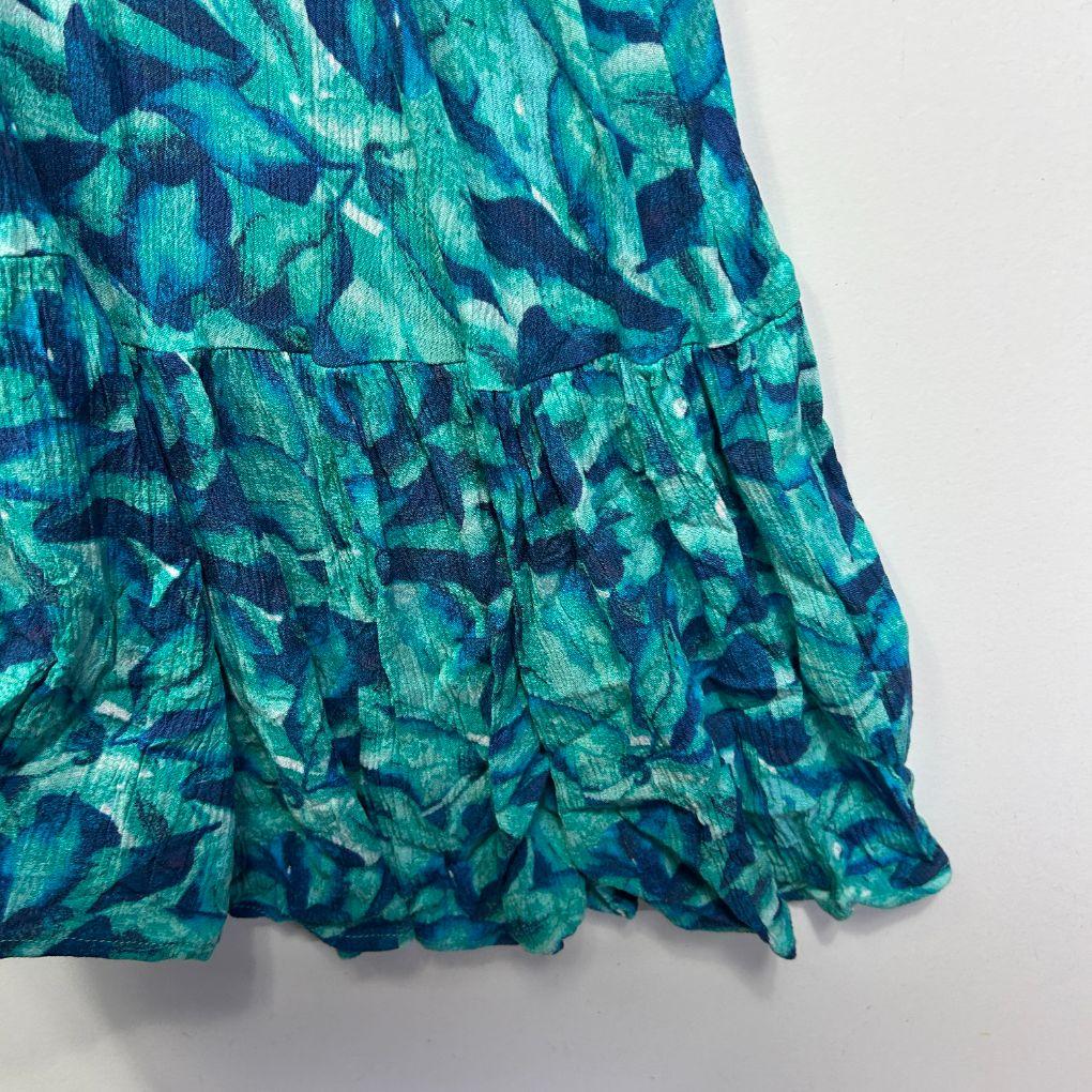 Autograph Teal Abstract Print Dress - Size 26 - Image 5