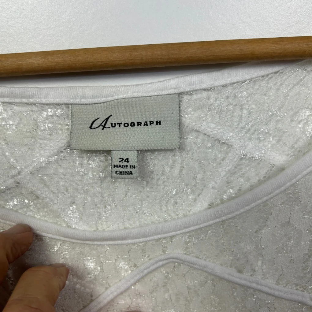 Autograph White Lace Top - Size 24 - Image 3
