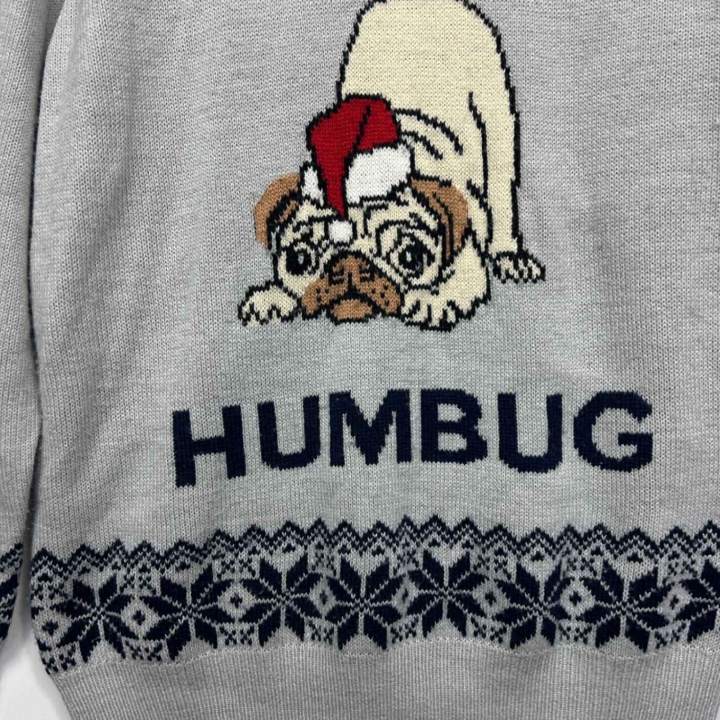 Avenue Women's Christmas Humbug Pug Dog Novelty Jumper Size Large - Image 3