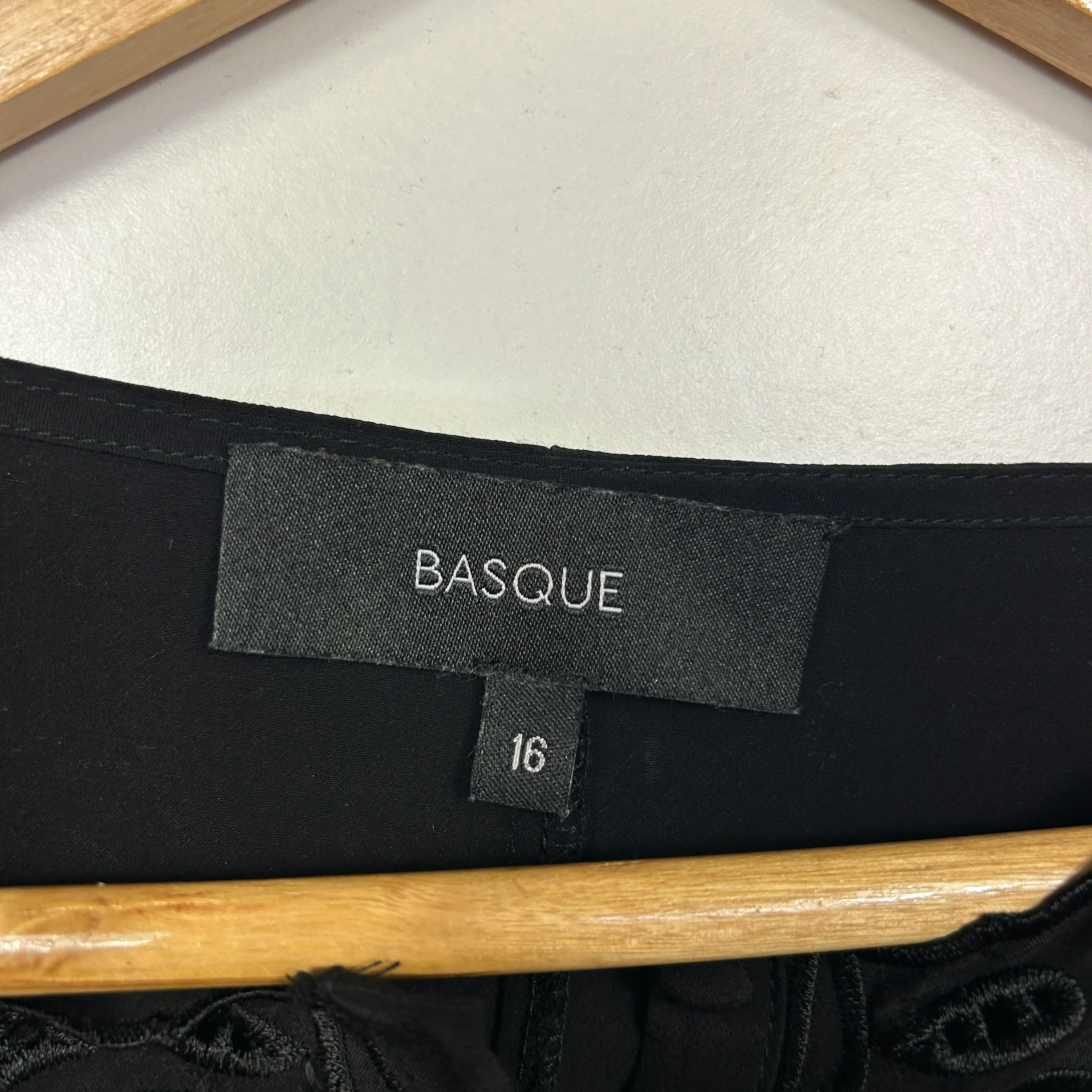 Basque Black Embroidered Top - Size 18 - Image 2