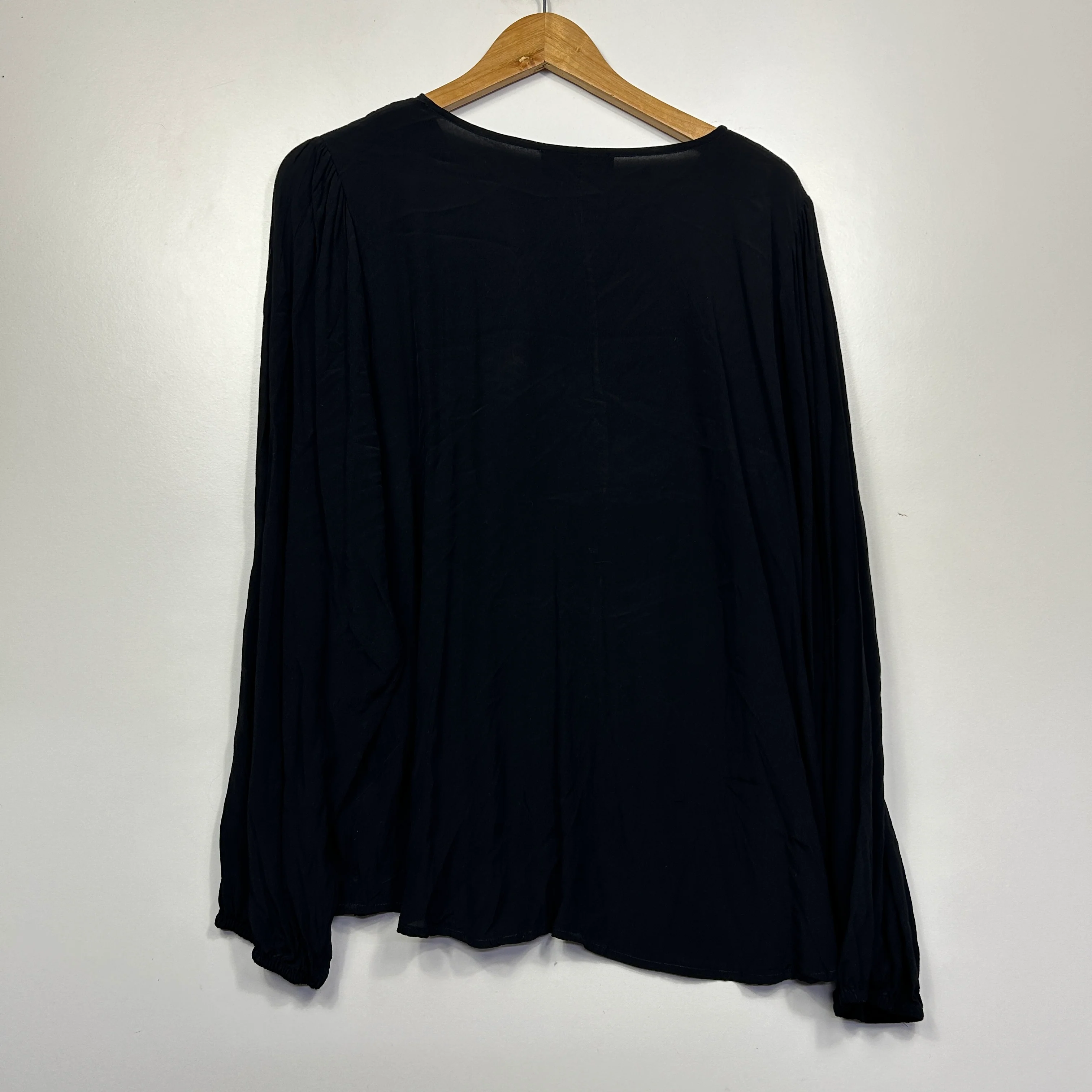 Basque Black Embroidered Top - Size 18 - Image 5