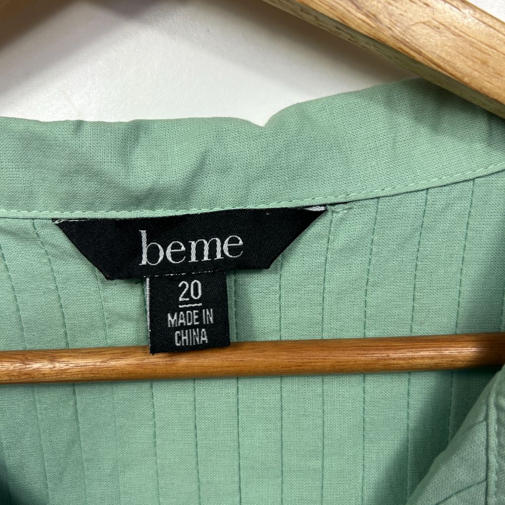 Beme Green Linen Shirt - Size 20 - Image 2