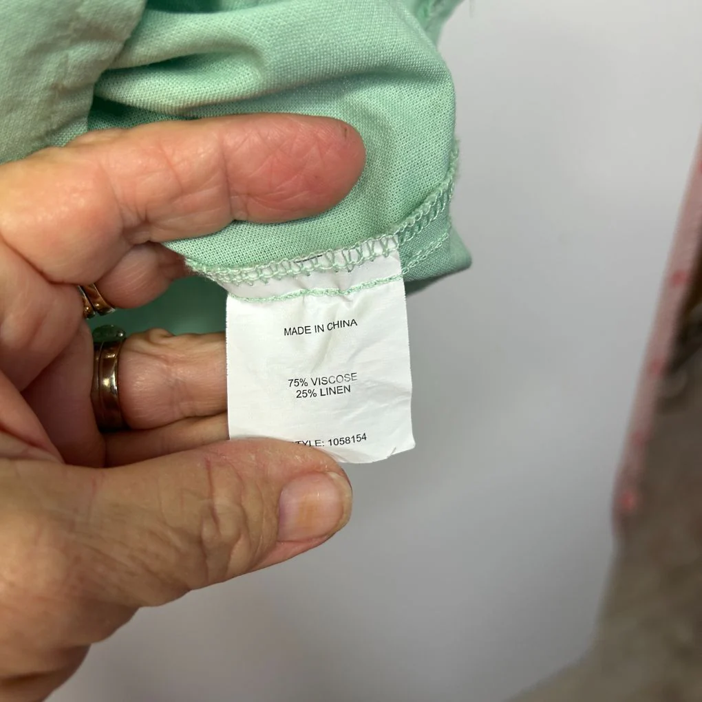 Beme Green Linen Shirt - Size 20 - Image 4