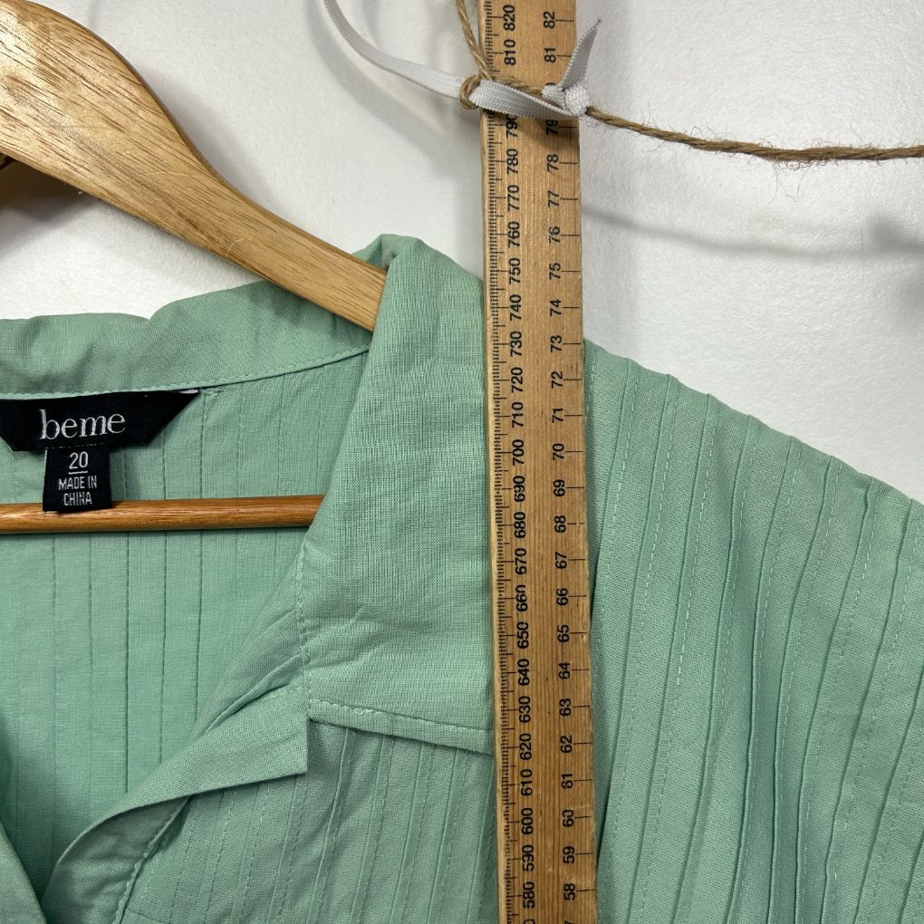 Beme Green Linen Shirt - Size 20 - Image 6
