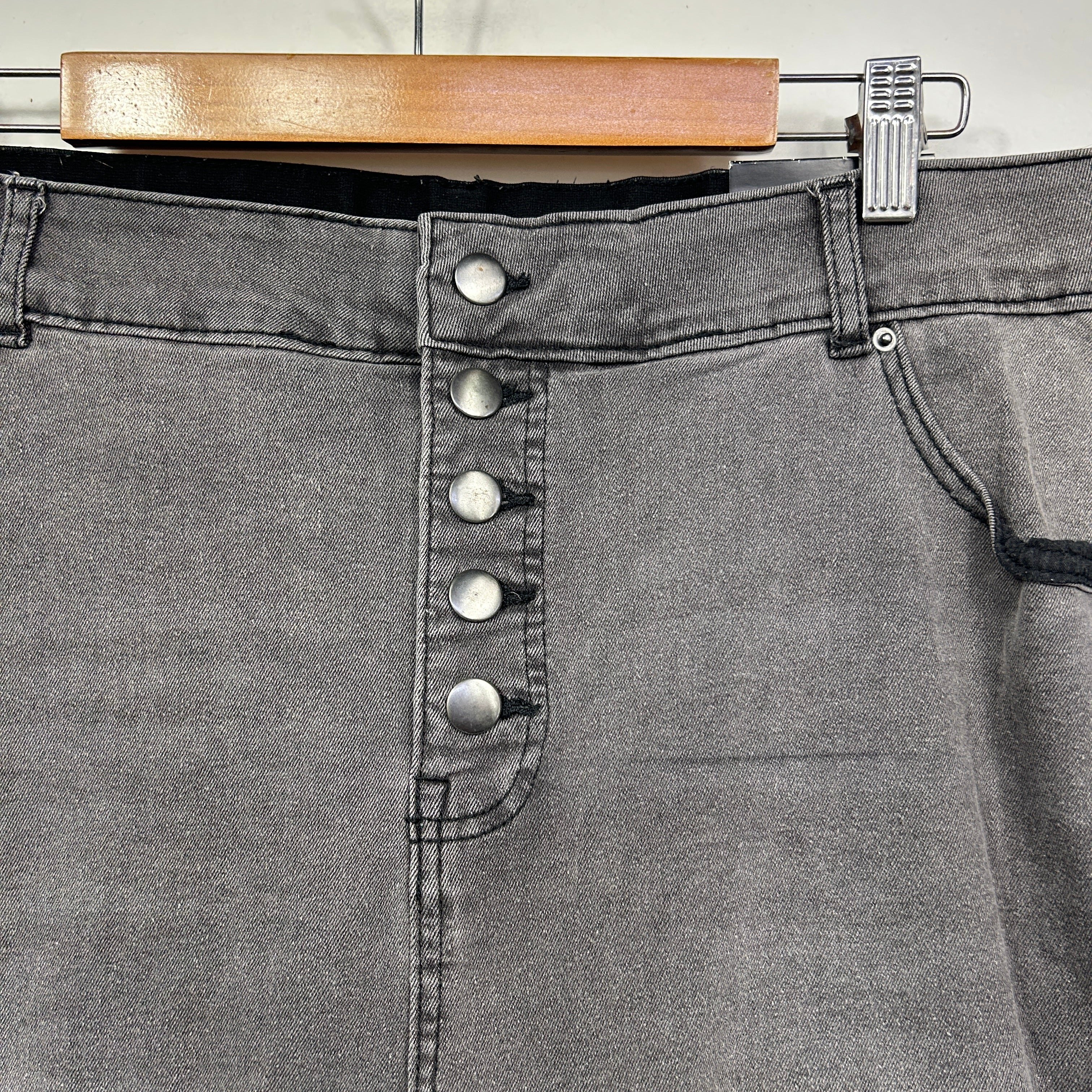 Beme Grey Skinny Regular Denim Jean - Size 24 - Image 5