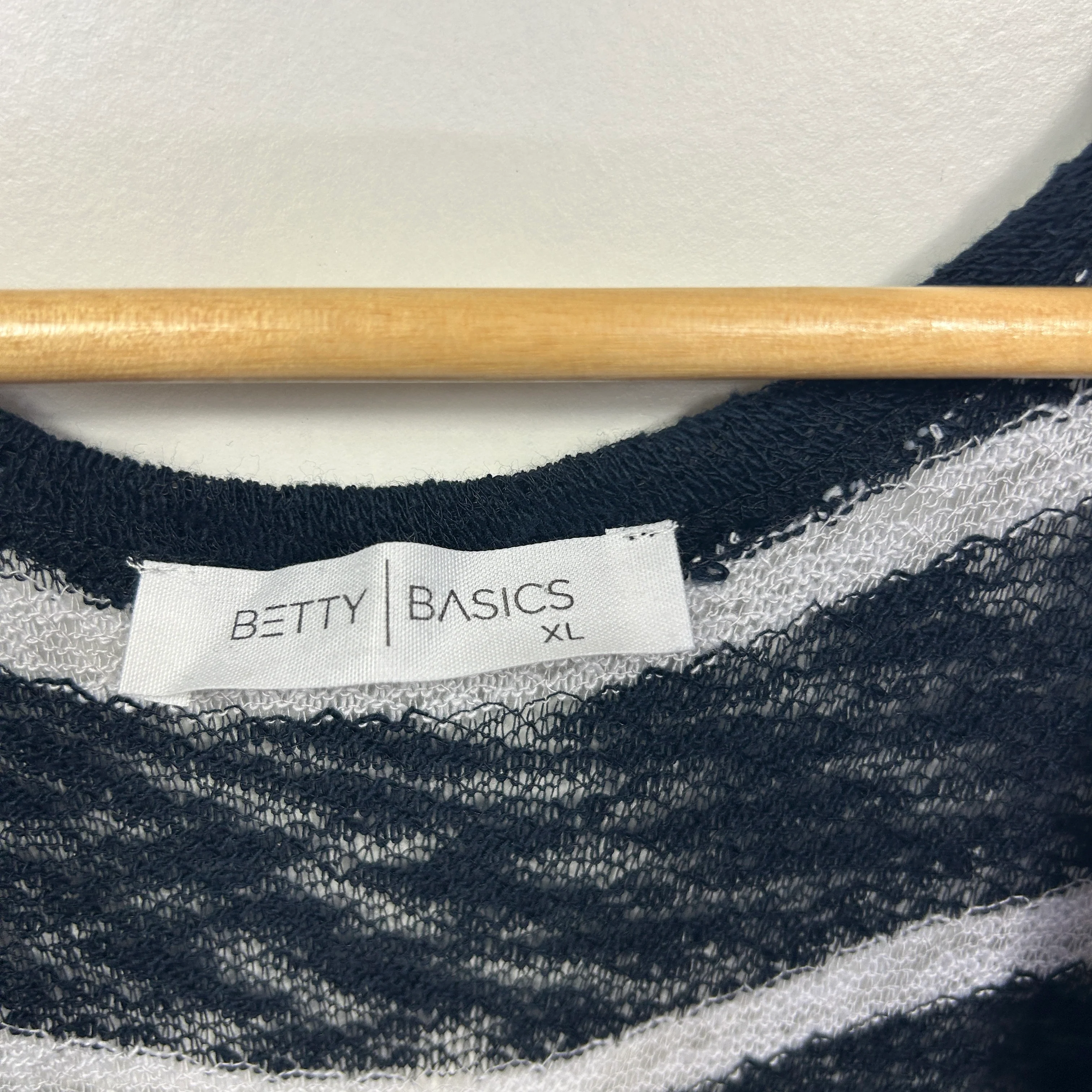 Betty Basics Black Striped Longline Cardigan - Size XL - Image 3