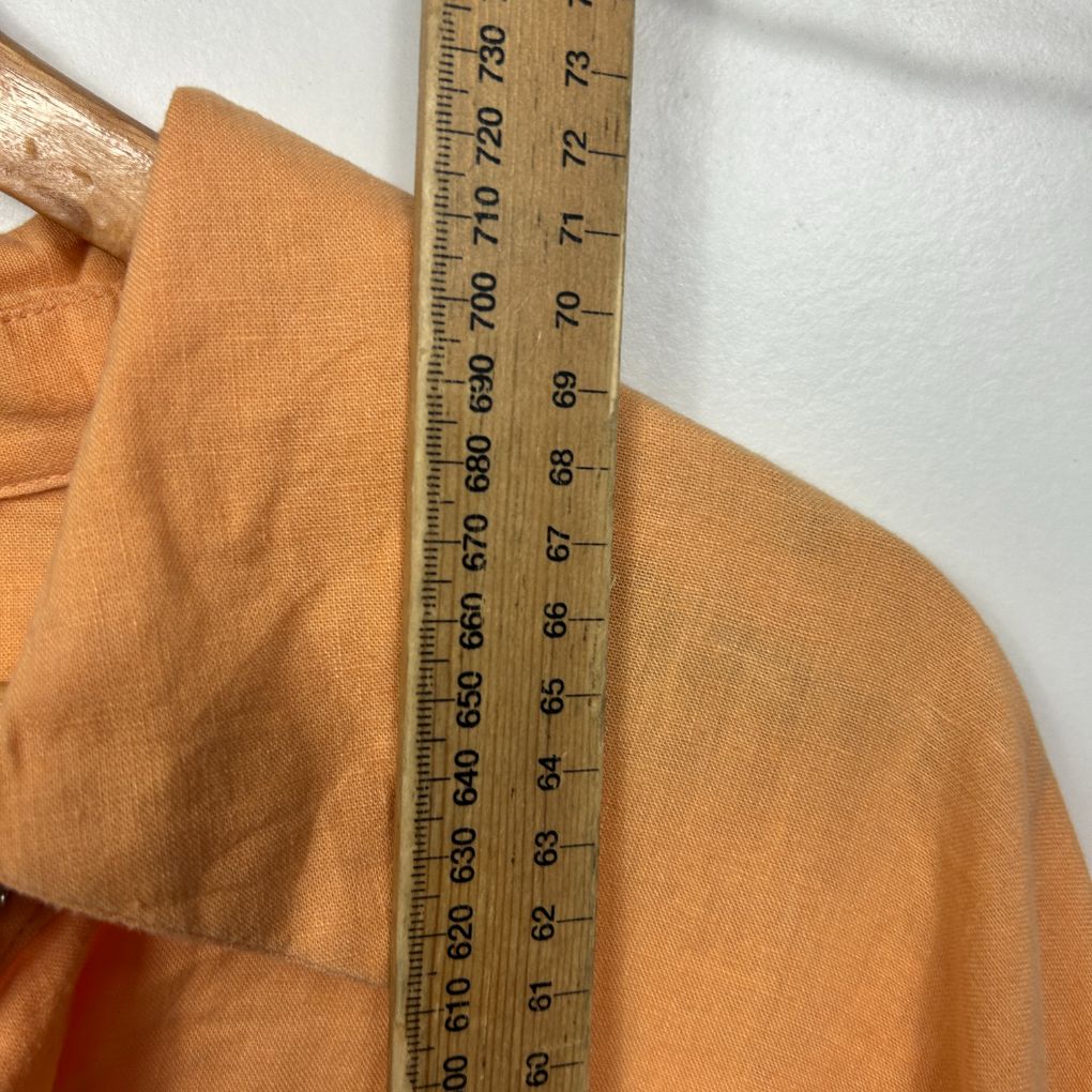 Betty Basics Orange Linen Shirt - Size 16 - Image 4