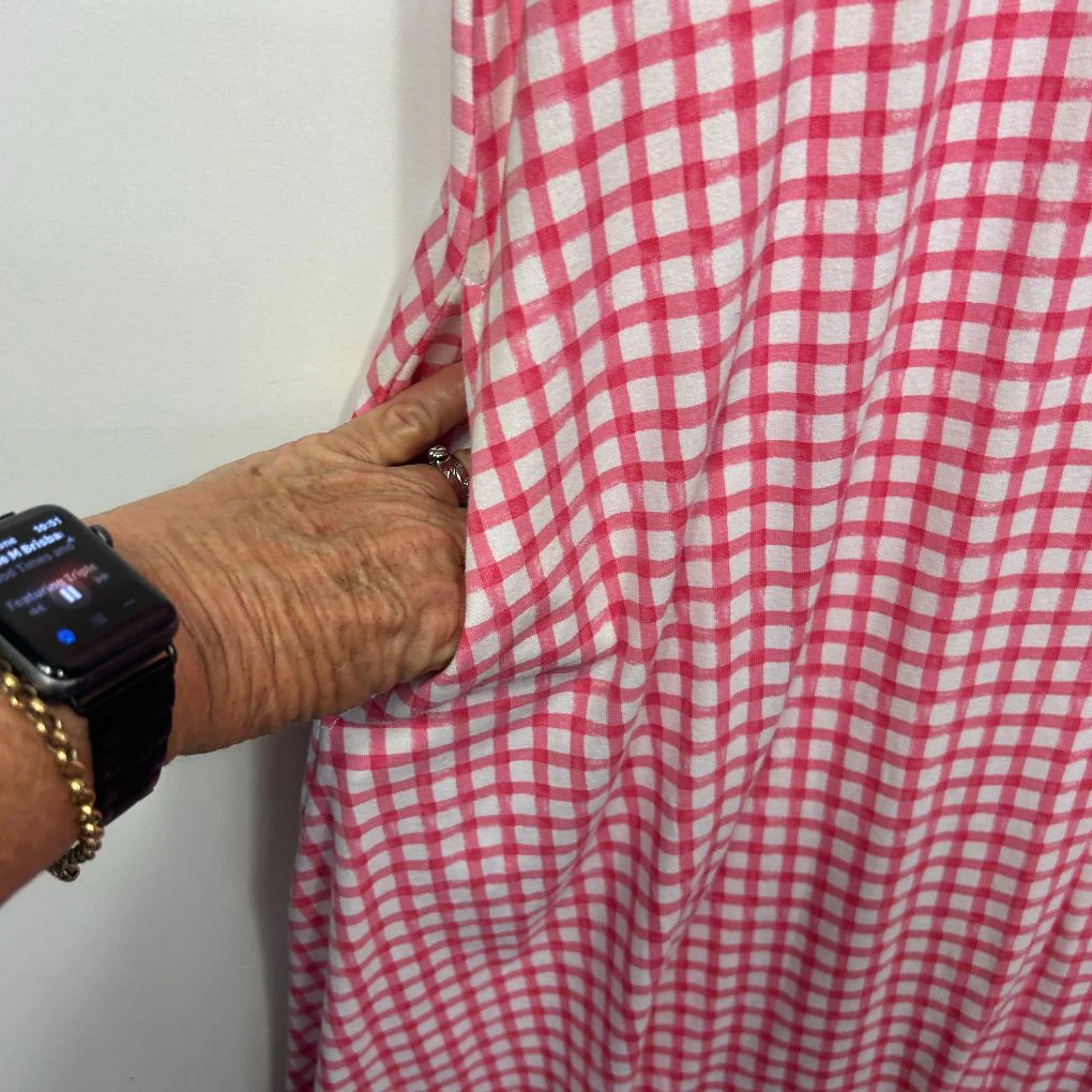Betty Basics Pink Gingham Cotton Dress - Size 16 - Image 3
