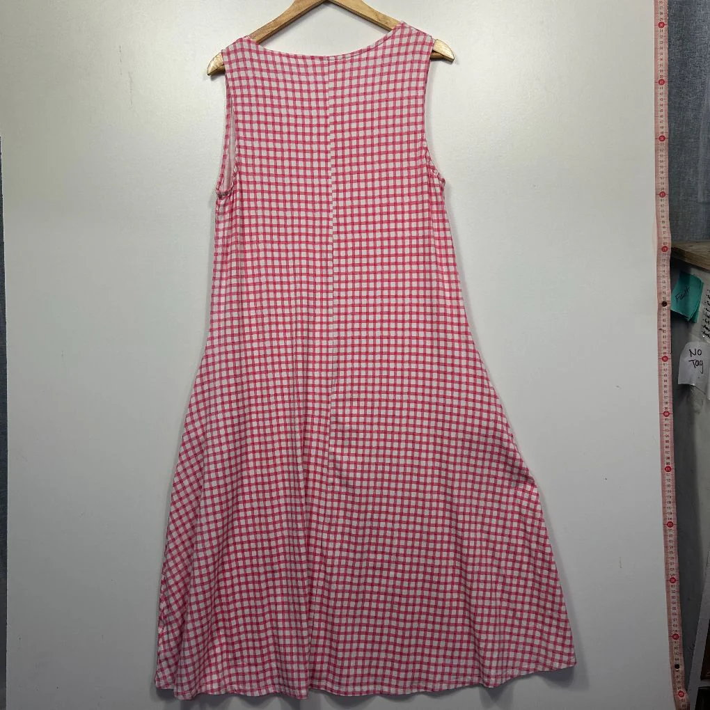 Betty Basics Pink Gingham Cotton Dress - Size 16 - Image 5