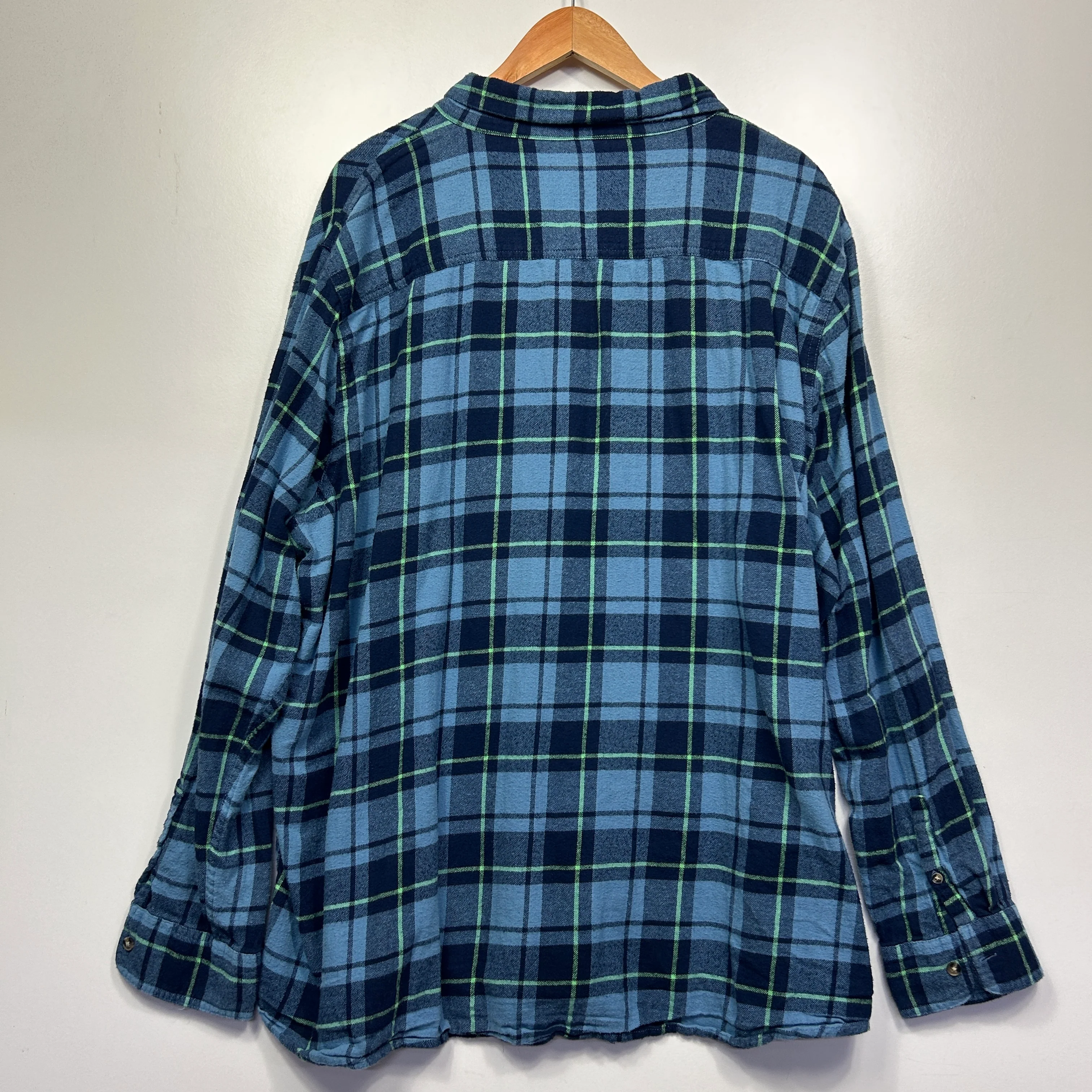 Big Joe Blue Plaid Long Sleeve Shirt - Size 7XL - Image 2