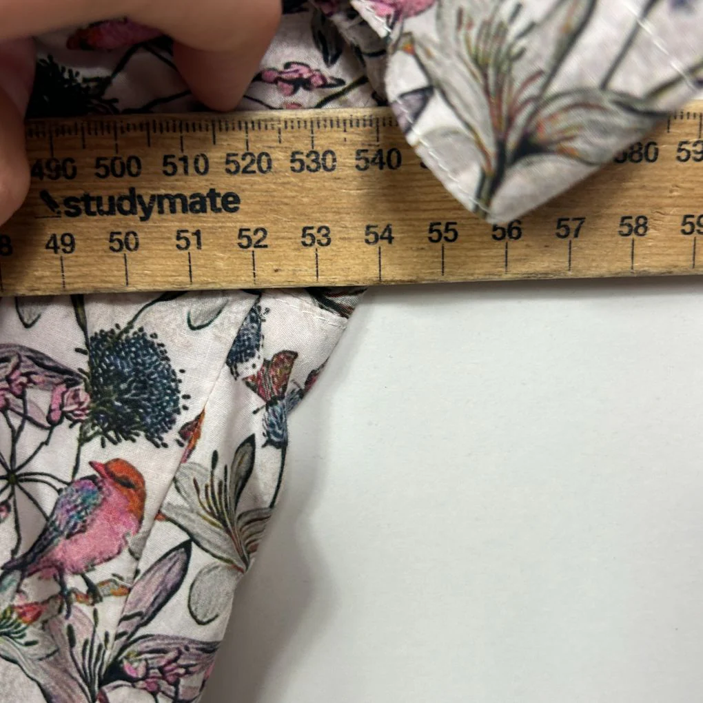 Black Pepper Bird Print Cotton Shirt - Size 14 - Image 6