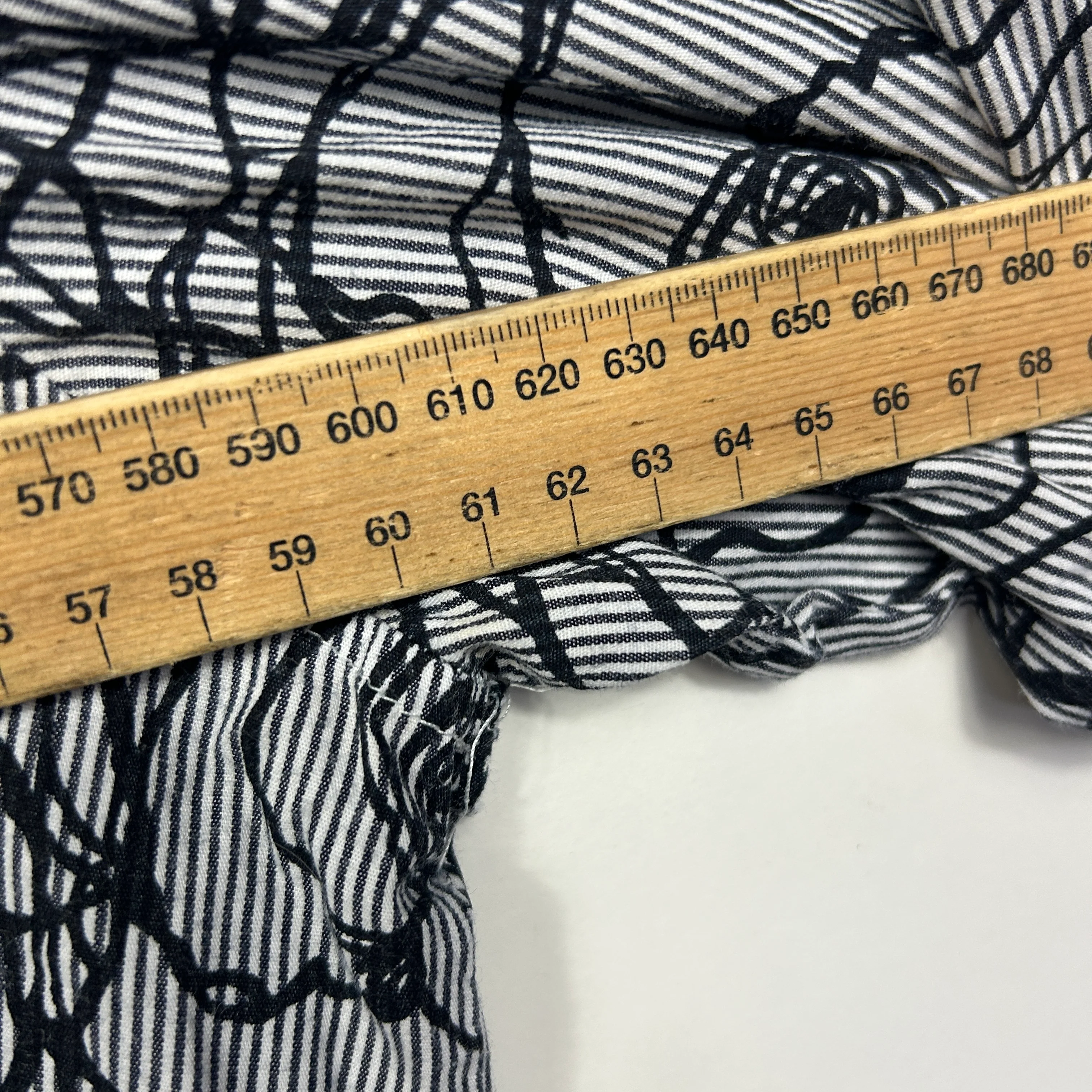 Black Pepper Grey Striped Floral Button Up Shirt - Size 20 - Image 5
