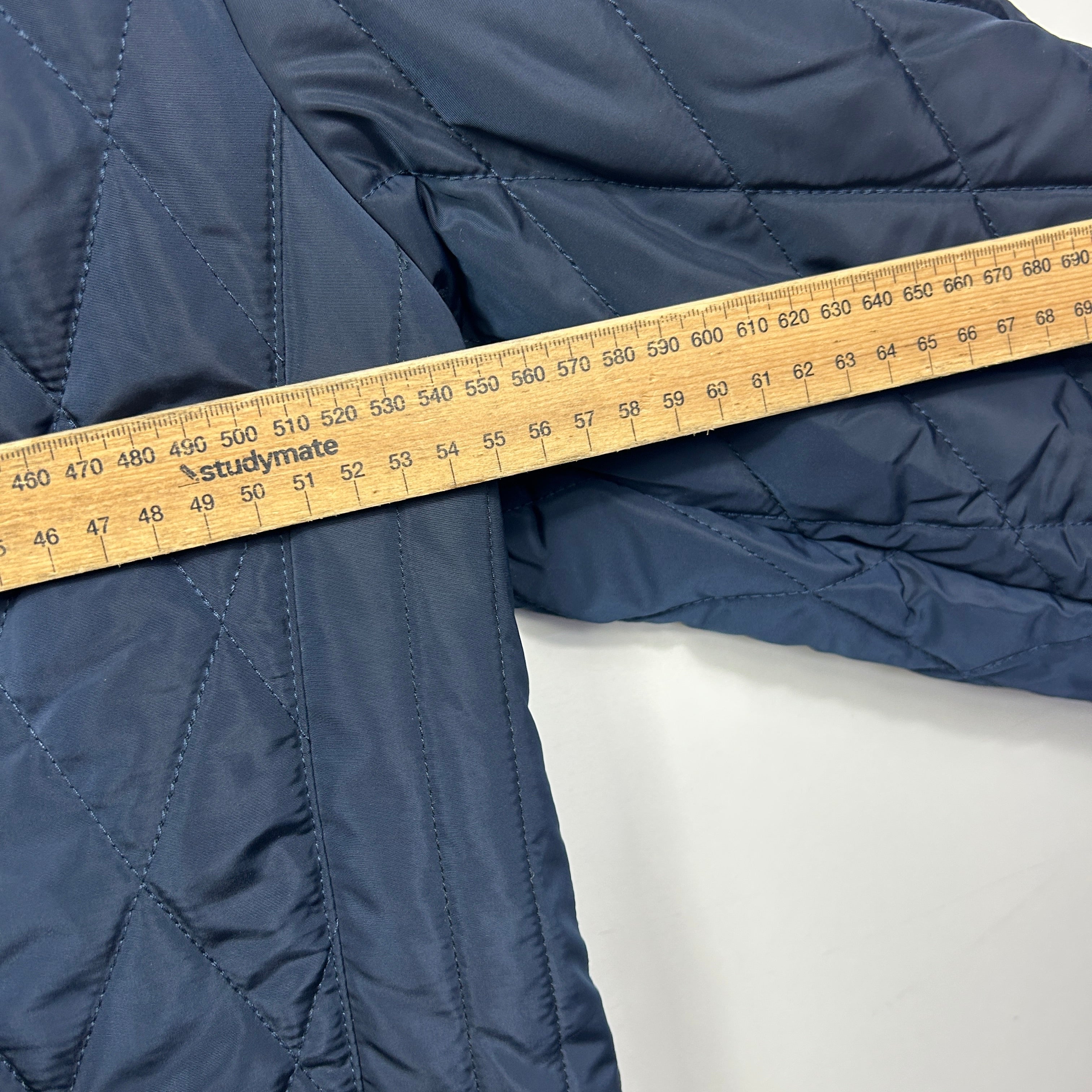 Black Pepper Navy Quilted Jacket - Size 14 - Image 8