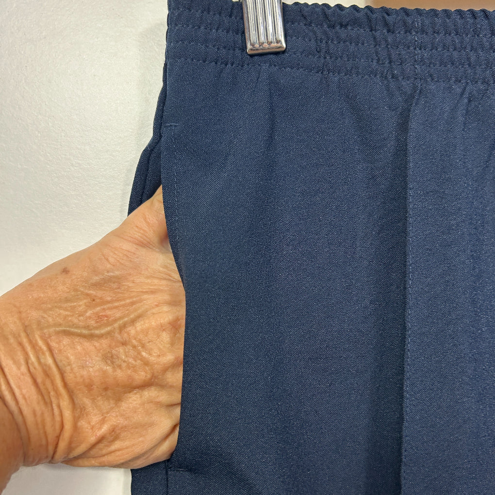 Black Pepper Navy Straight Leg Pants - Size 14 - Image 5