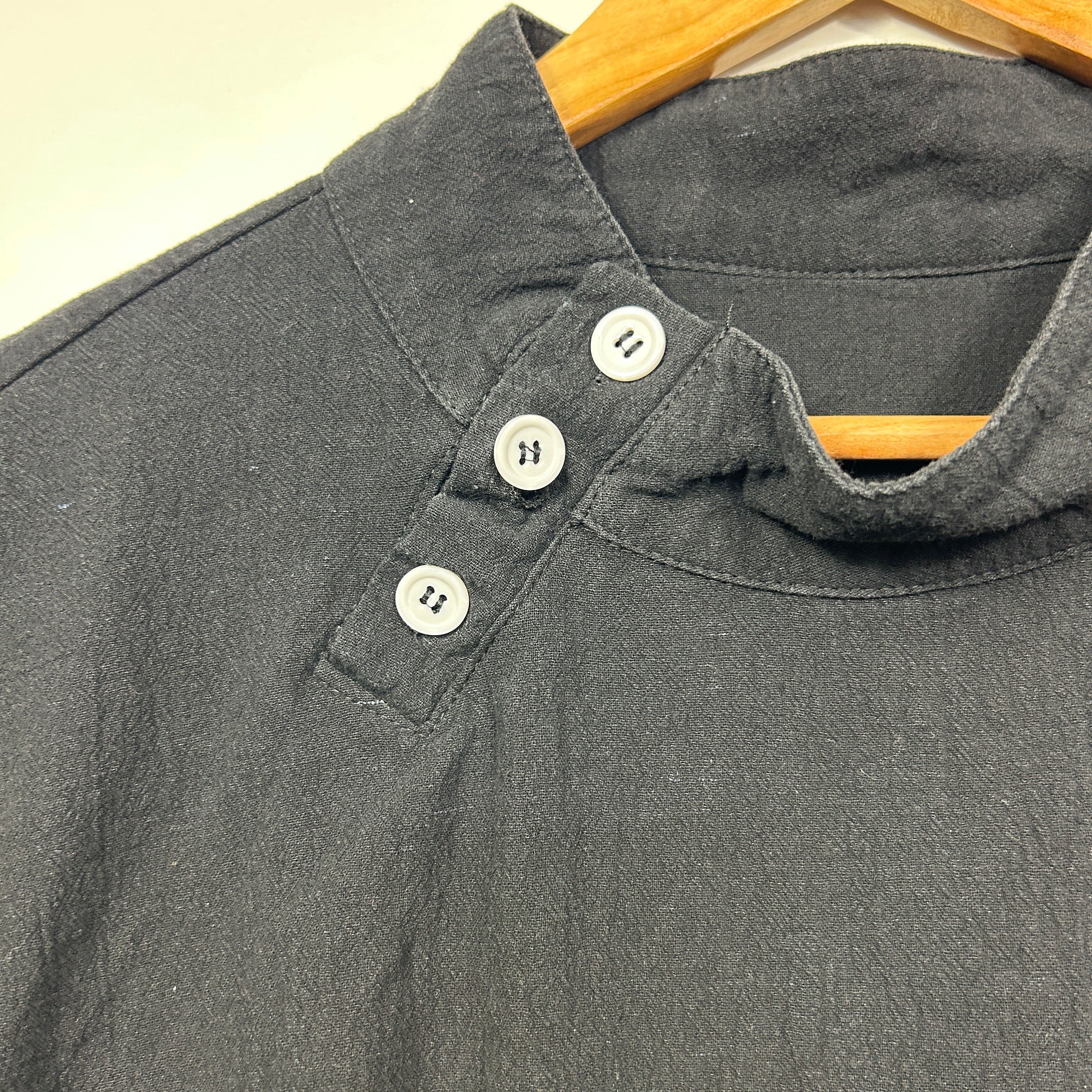 Black Textured Short Sleeve Top - Size 12/14 - Image 3