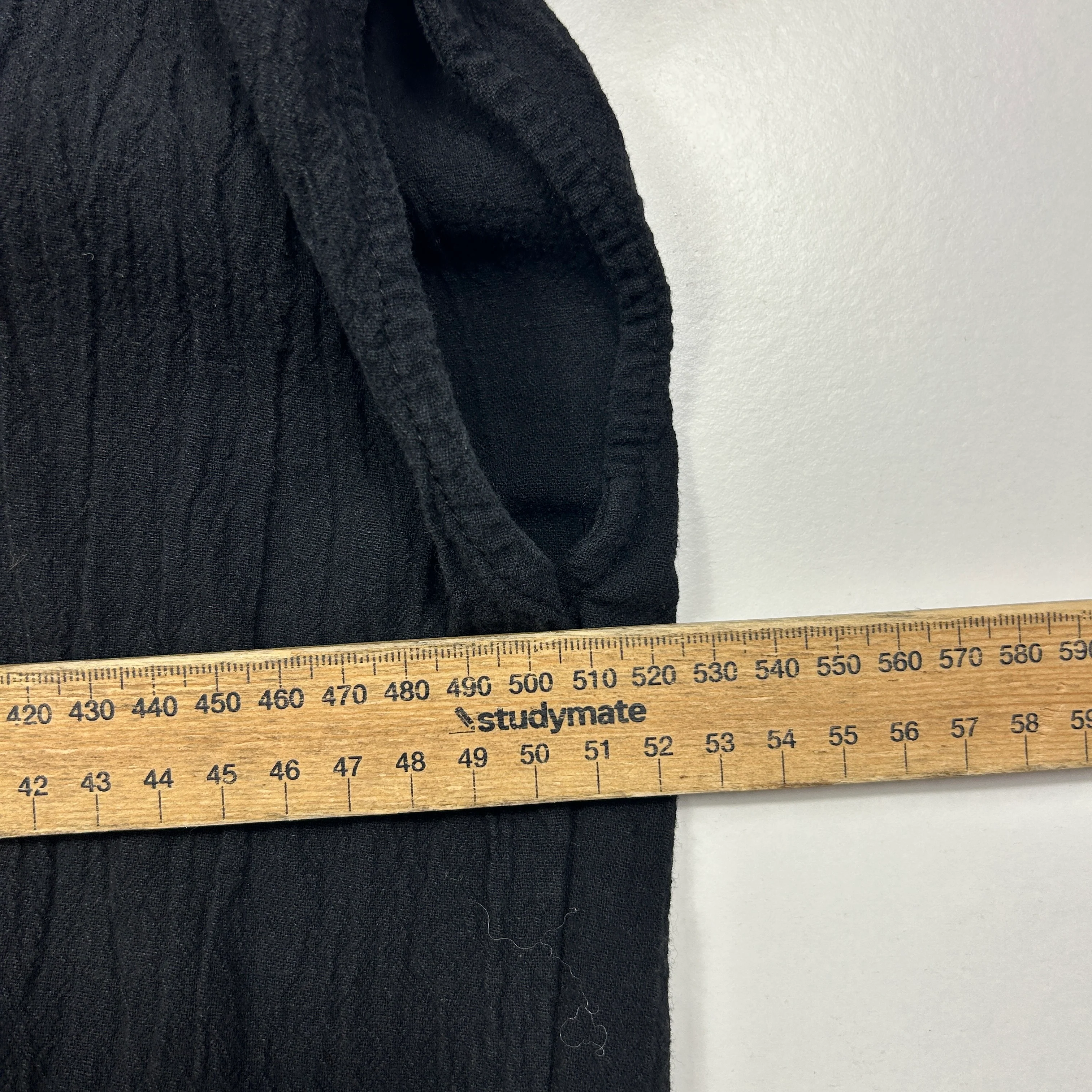 Black Textured Short Sleeve Top - Size 12/14 - Image 5