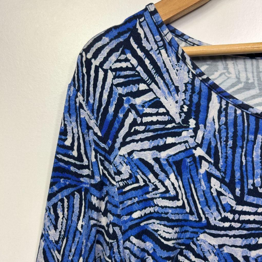 Blue Illusion Blue Print Top - Size 16 - Image 3