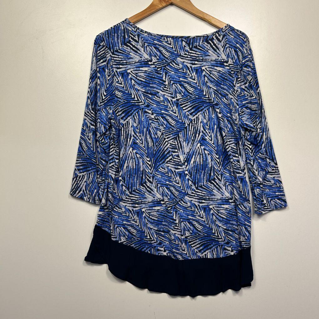 Blue Illusion Blue Print Top - Size 16 - Image 4
