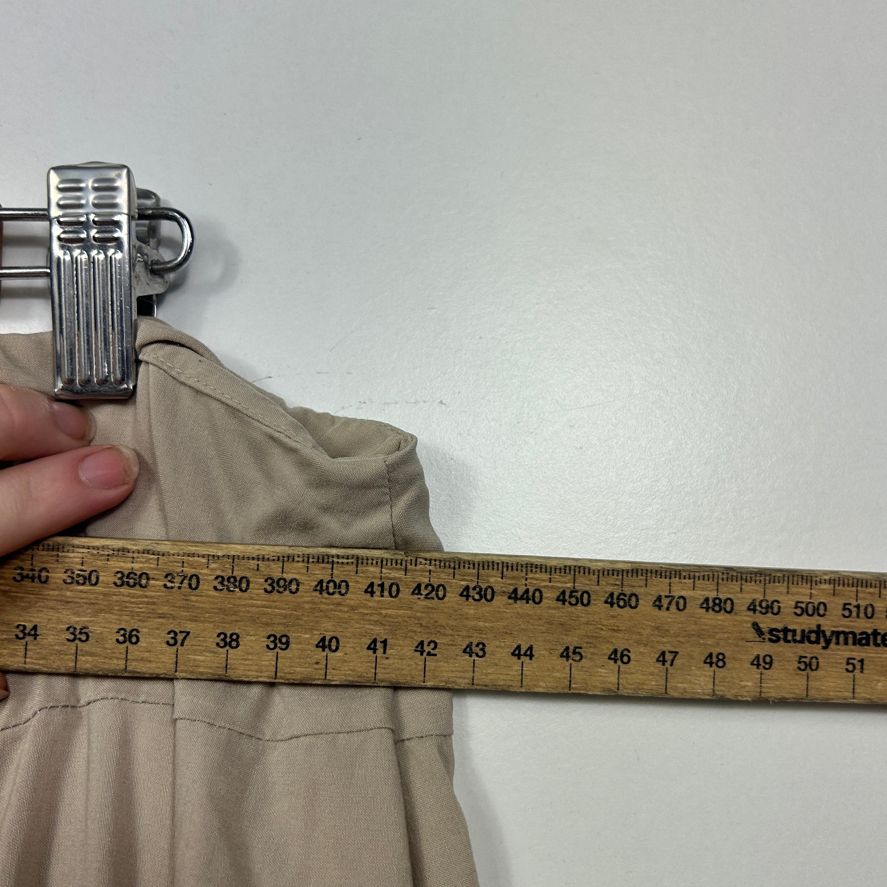Blue Illusion Taupe A-Line Skirt with Decorative Stitching - Size XL - Image 5