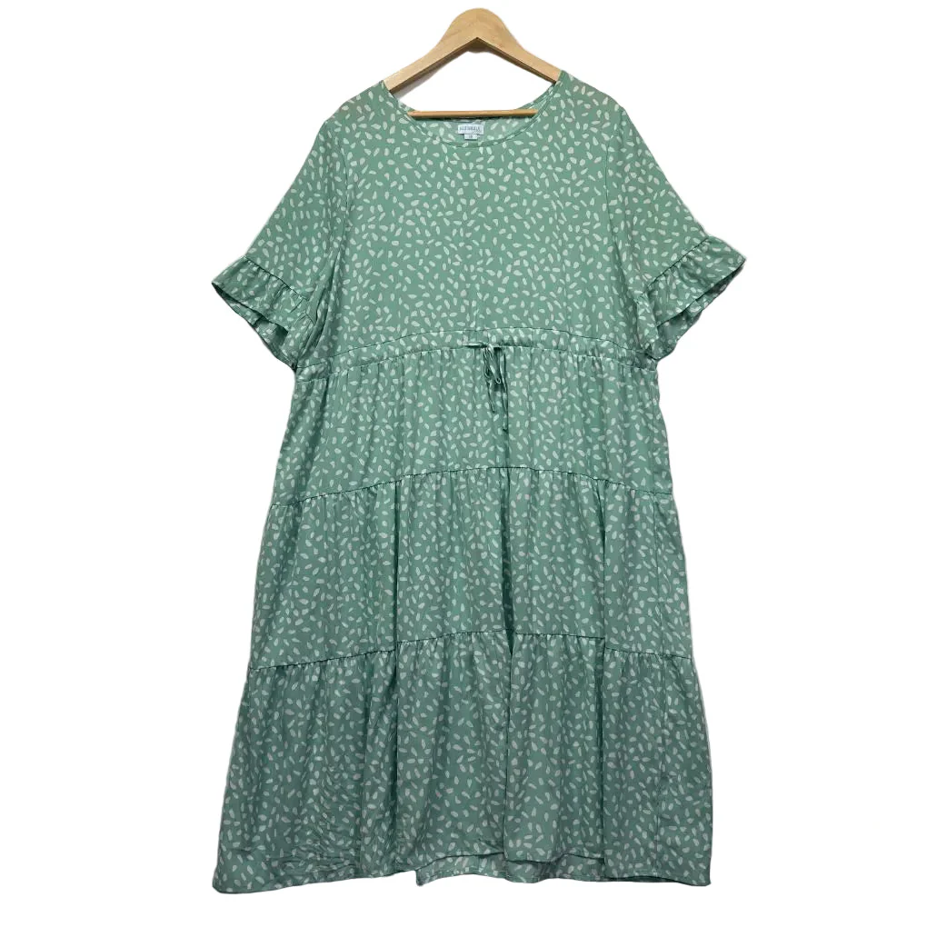 Blue Vanilla Curve Green Spot Print Dress - Size 20 - Image 3
