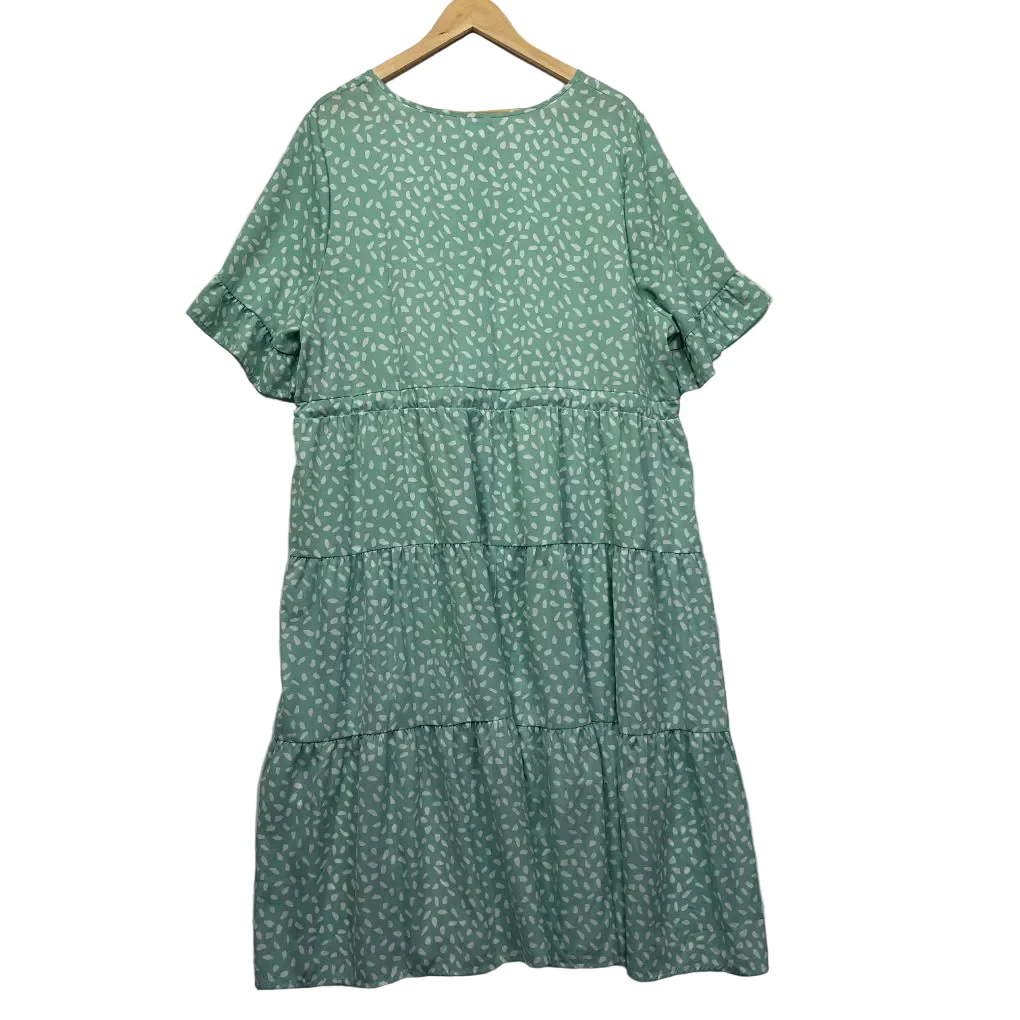 Blue Vanilla Curve Green Spot Print Dress - Size 20 - Image 4