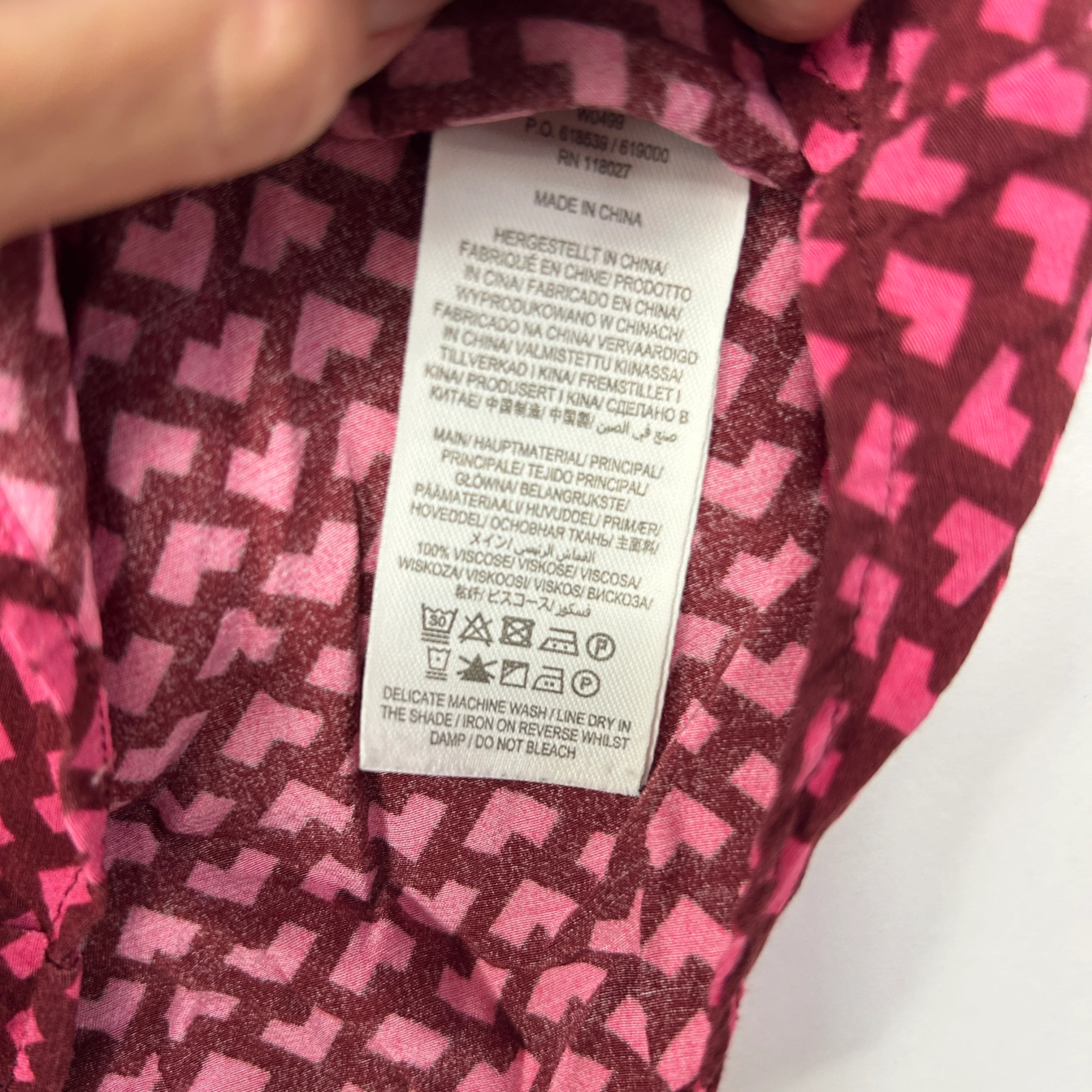 Boden Pink Geometric Print Top - Size 16 - Image 3