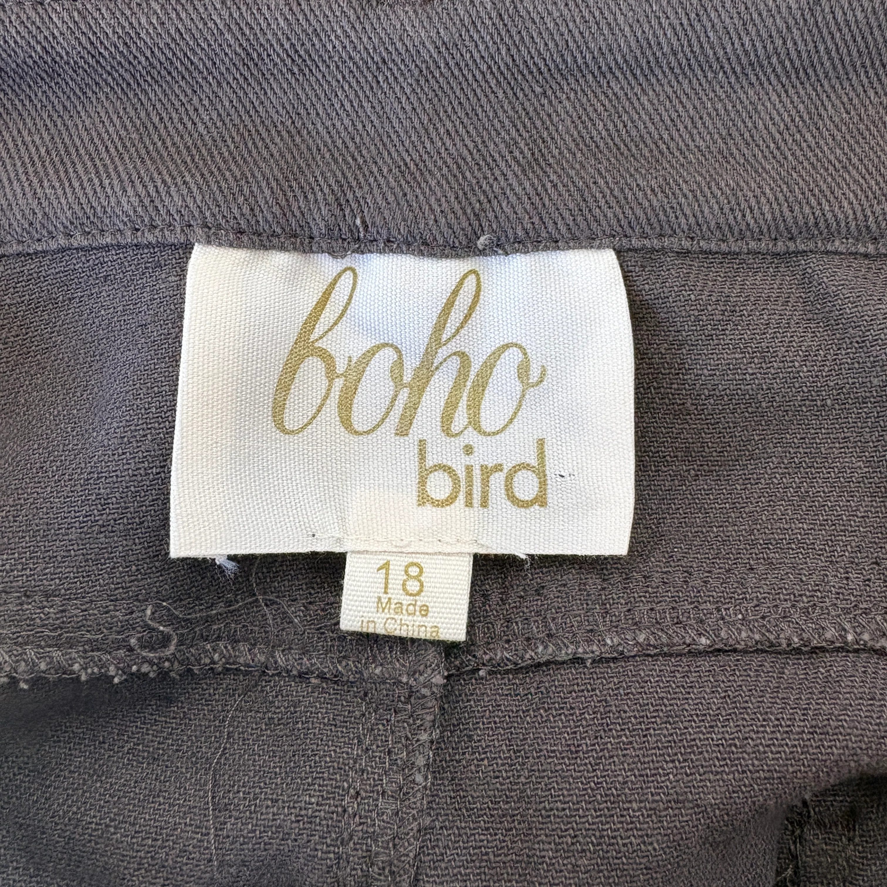 Boho Bird Brown Cargo Midi Skirt - Size 18 - Image 5