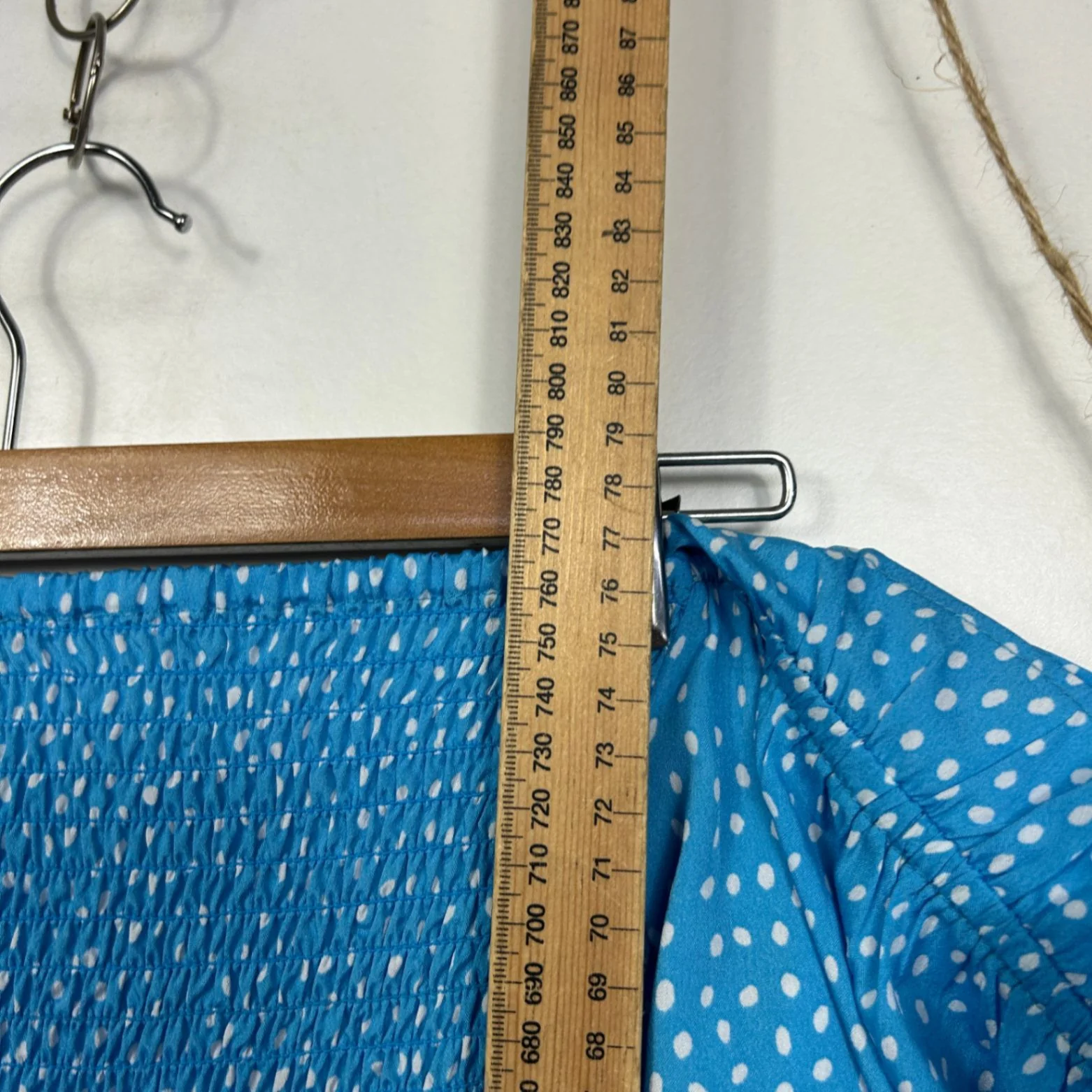 Boohoo  Blue Tiered Off the Shoulder Ruched Dress Size 18 - Image 9