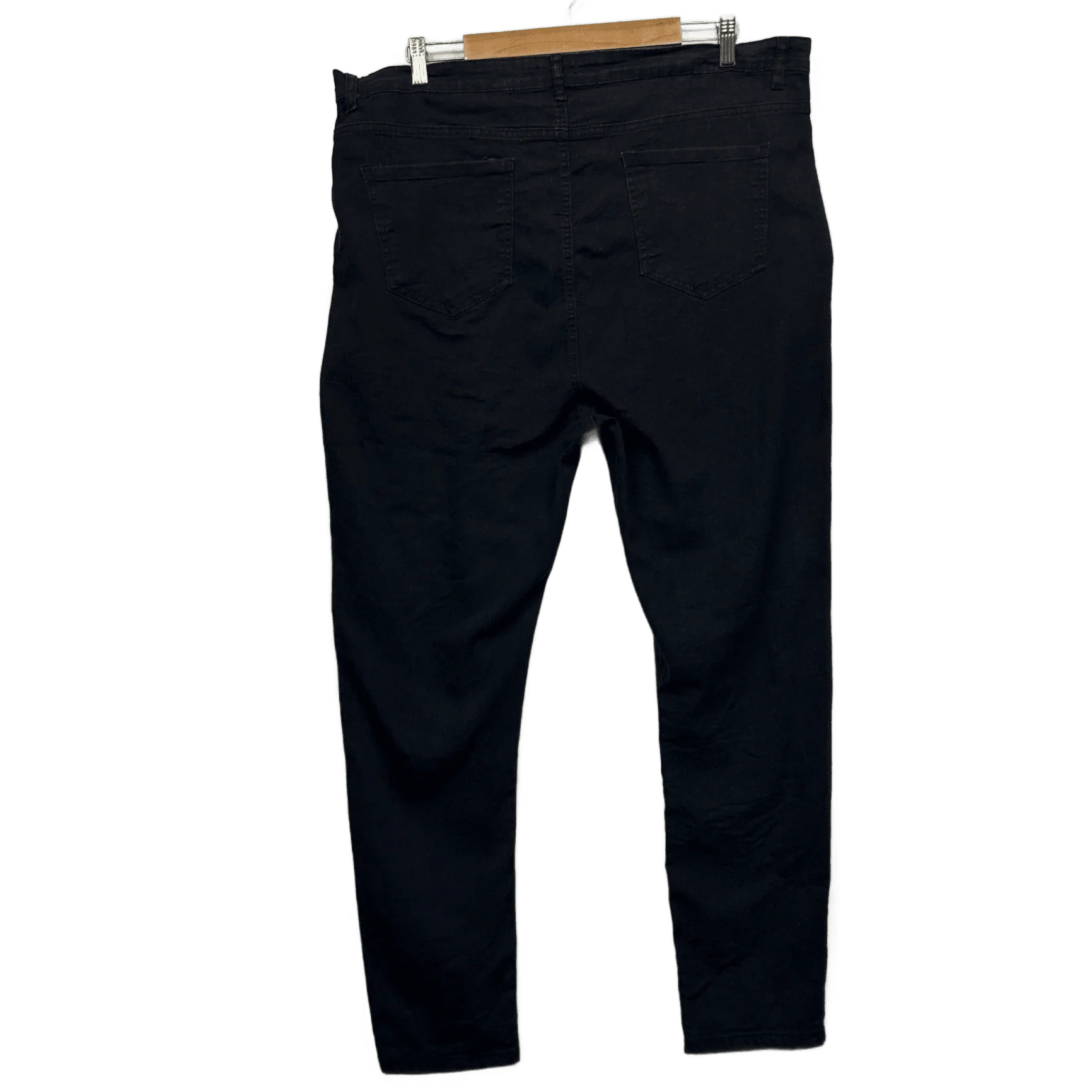 Boohoo Womens Black Skinny Jeans  22 Denim High Rise Zip Fly - Image 2