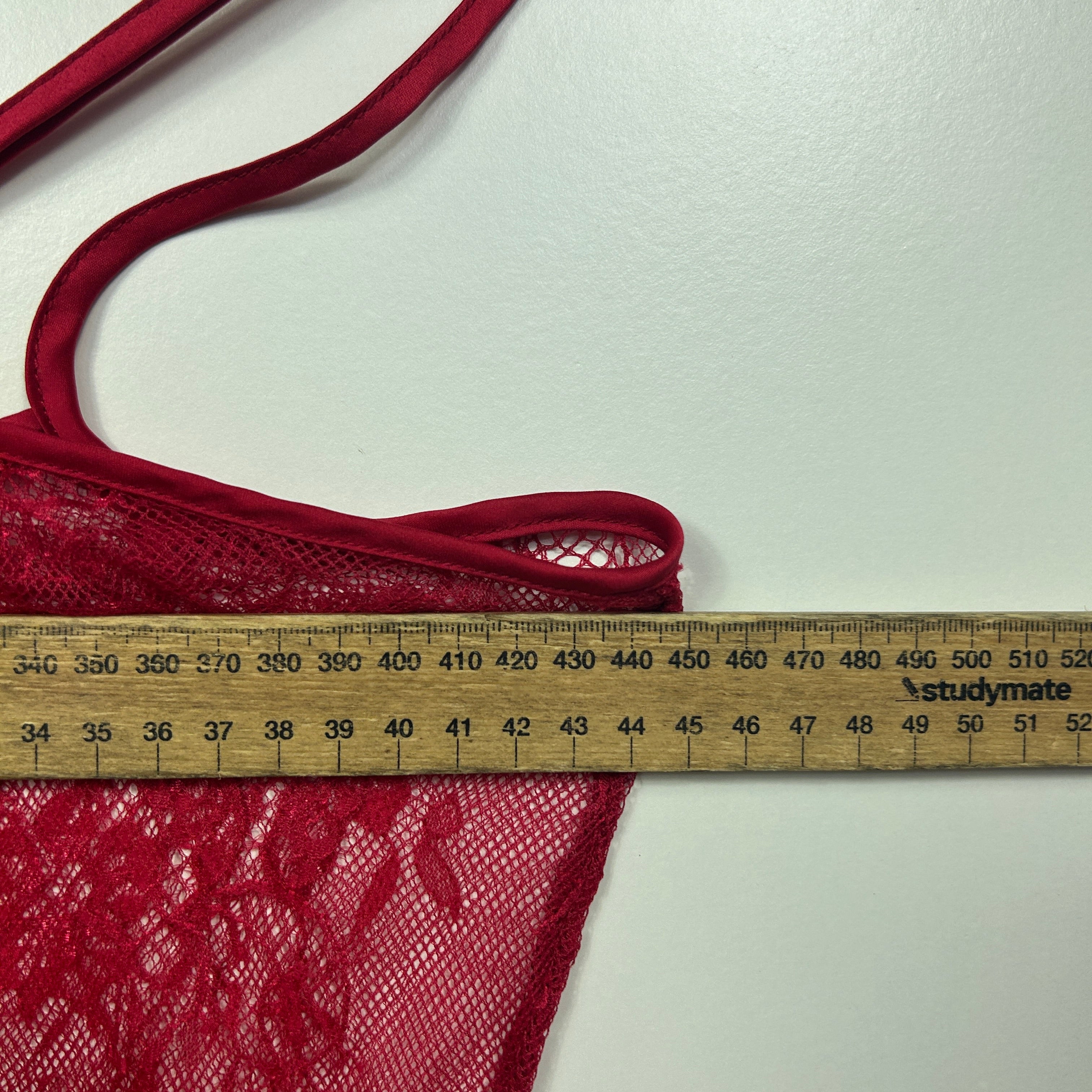 Bras N Things Red Lace Chemise with Adjustable Straps - Size 12 - Image 6