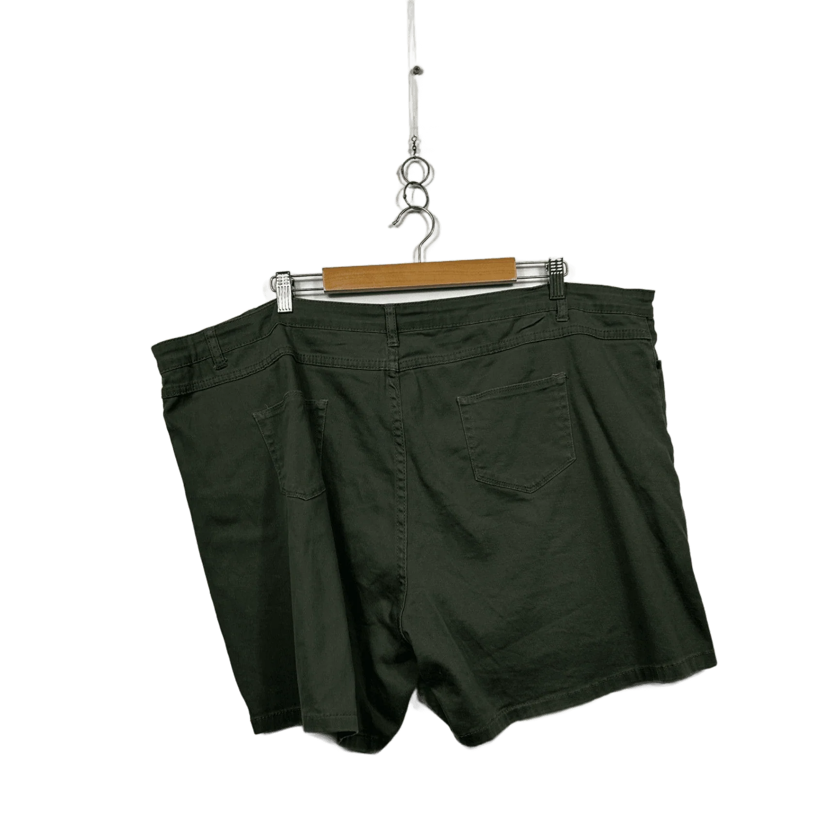 Breakers Womens Olive Green Cotton Bermuda Shorts Size 26 - Image 2
